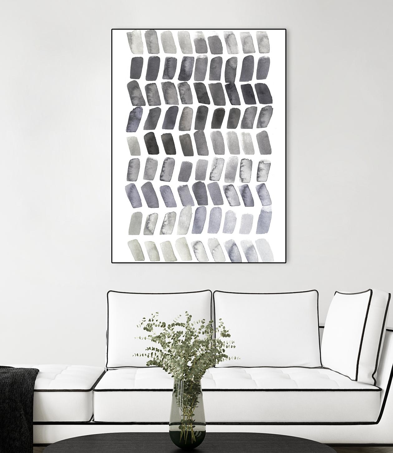 Watercolor Chevron II by Grace Popp on GIANT ART - black abstract