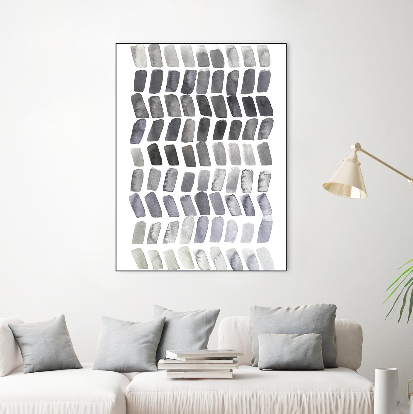 Watercolor Chevron II by Grace Popp on GIANT ART - black abstract