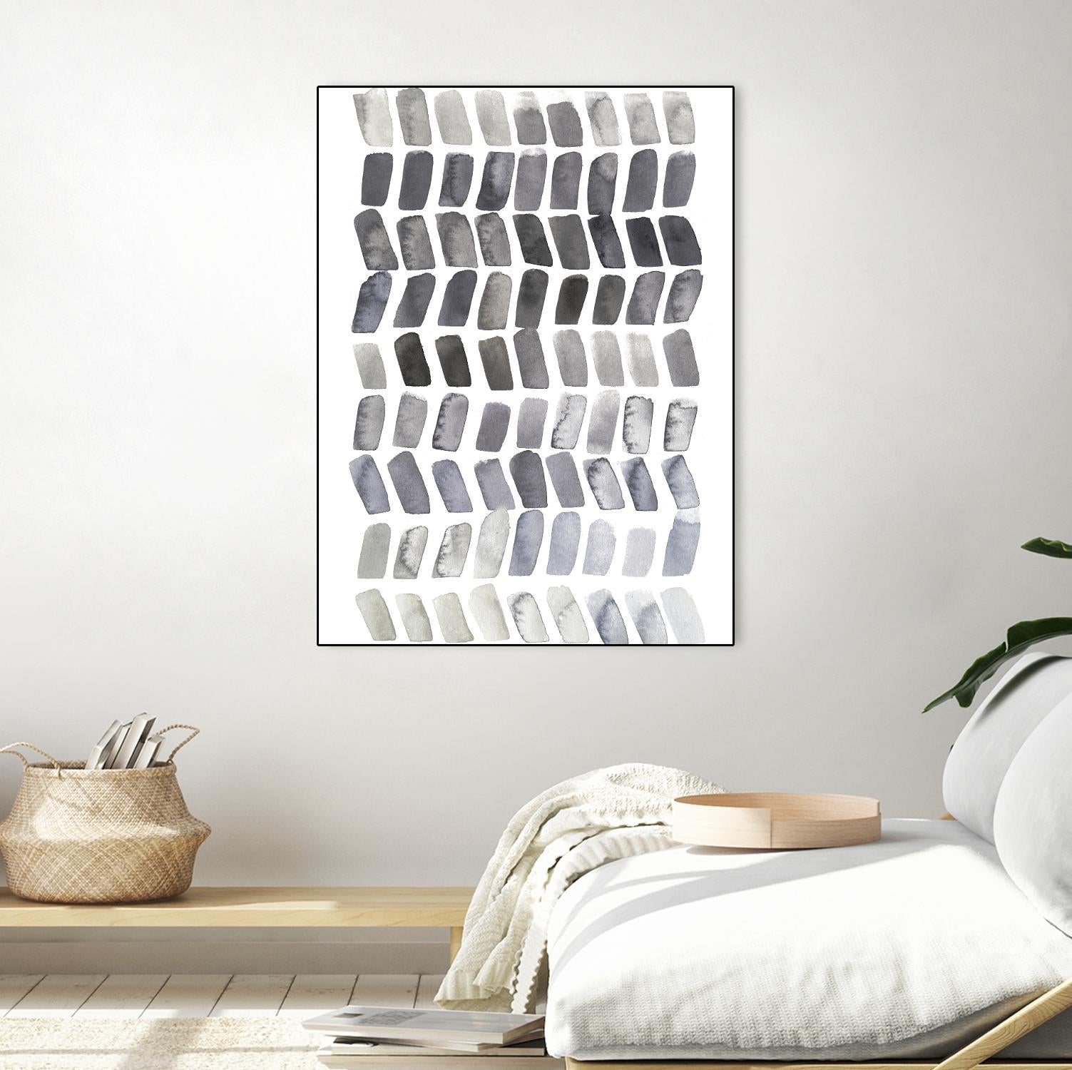 Watercolor Chevron II by Grace Popp on GIANT ART - black abstract