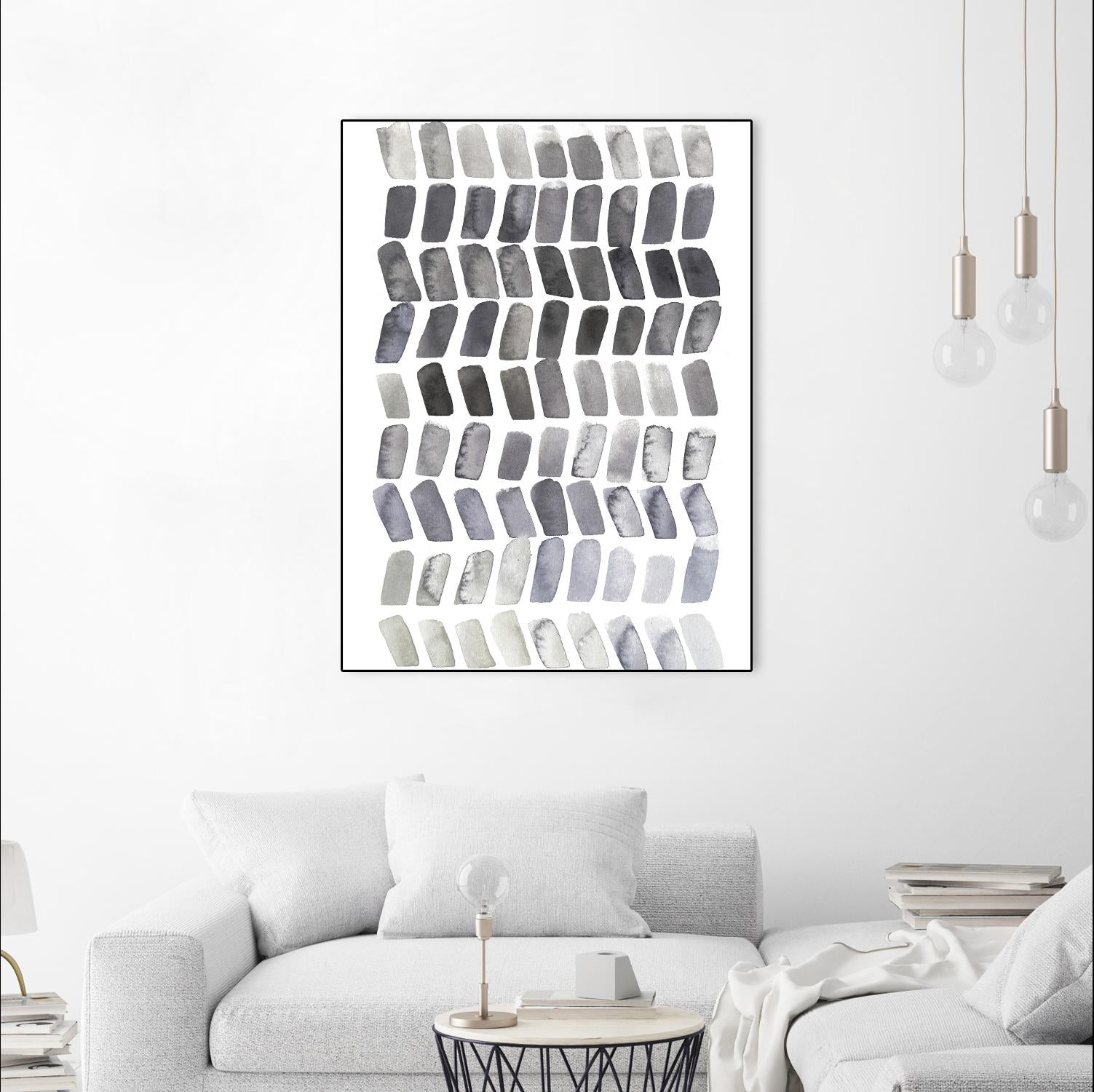 Watercolor Chevron II by Grace Popp on GIANT ART - black abstract