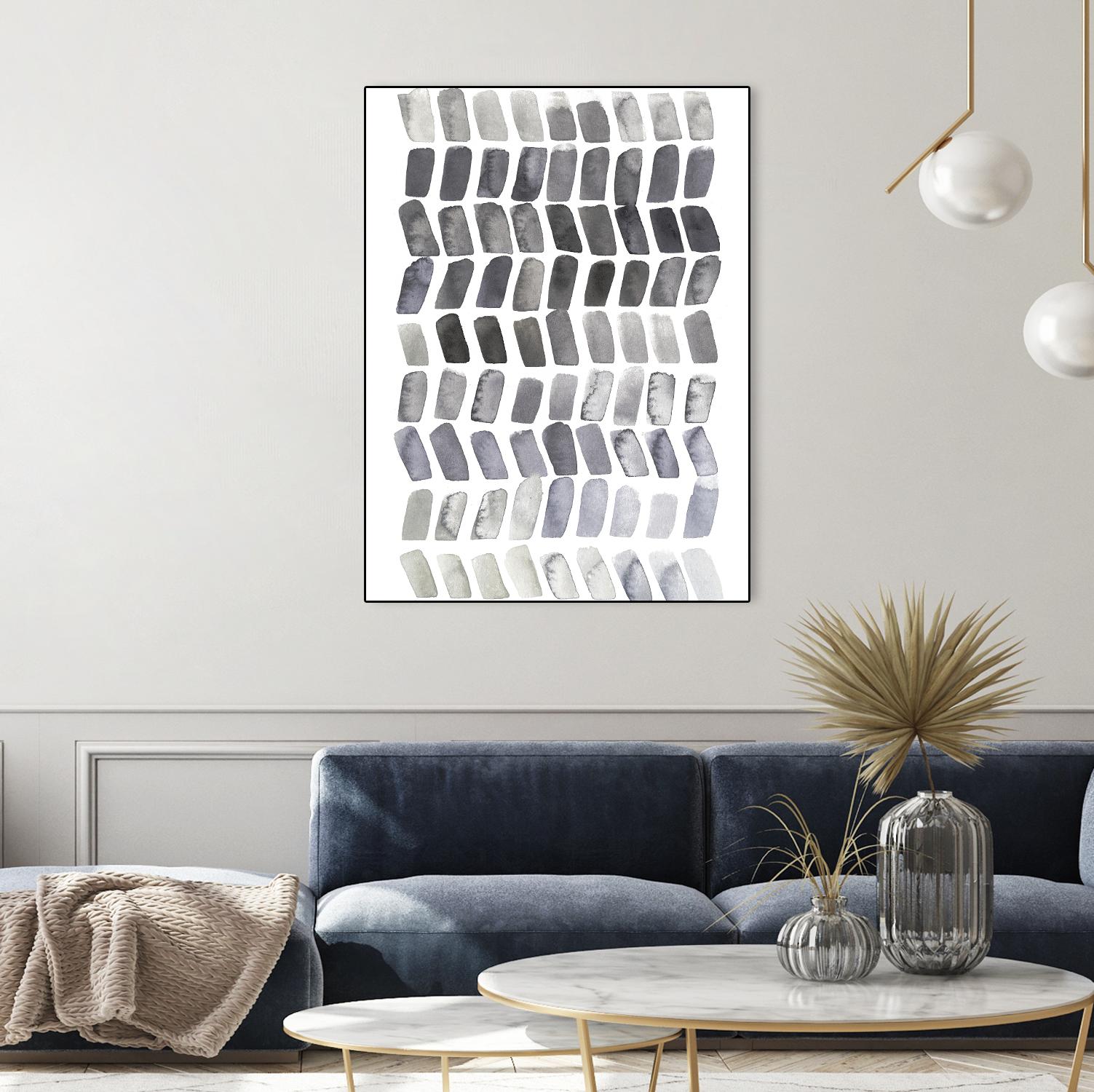 Watercolor Chevron II by Grace Popp on GIANT ART - black abstract