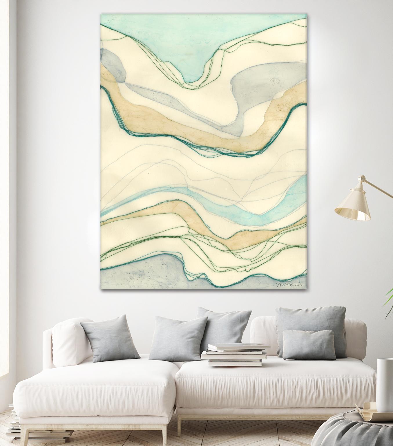 Ocean Cascade I by Vanna Lam on GIANT ART - green abstract