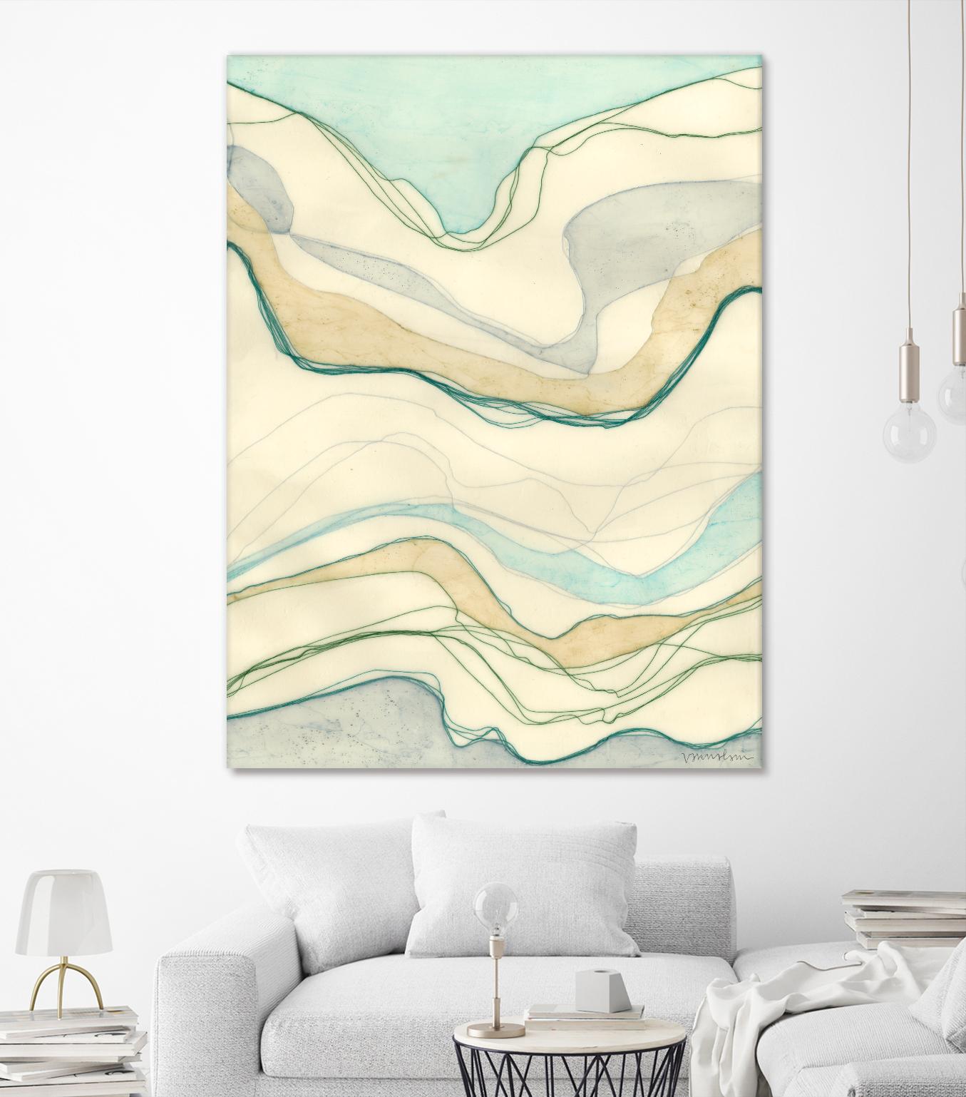 Ocean Cascade I by Vanna Lam on GIANT ART - green abstract