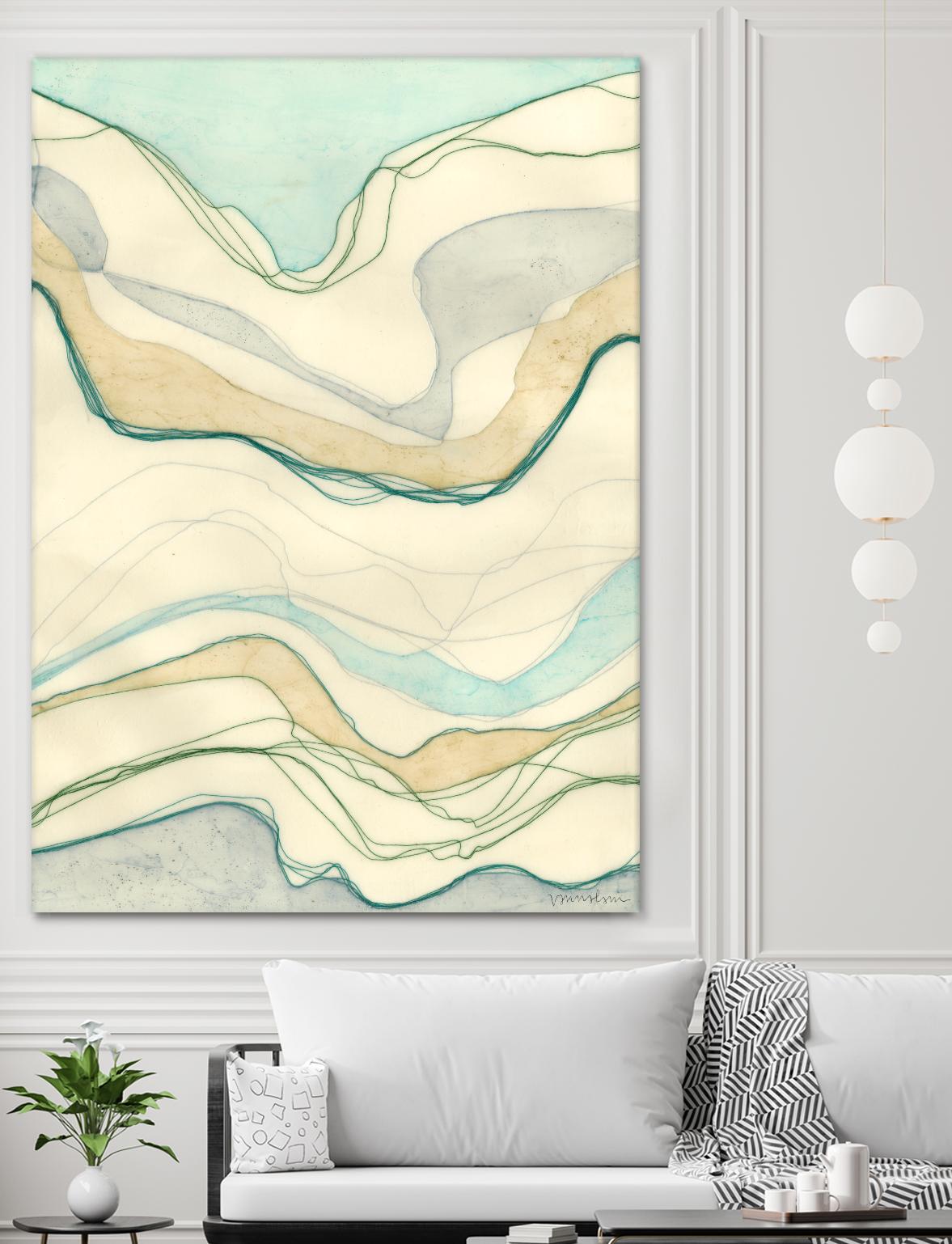 Ocean Cascade I by Vanna Lam on GIANT ART - green abstract