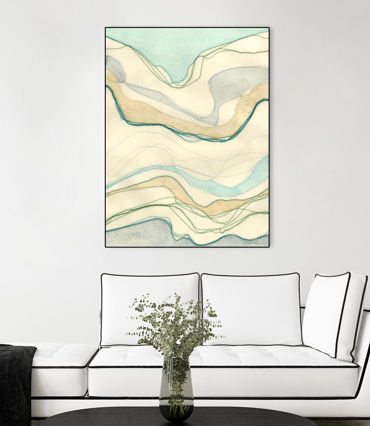 Ocean Cascade I by Vanna Lam on GIANT ART - green abstract