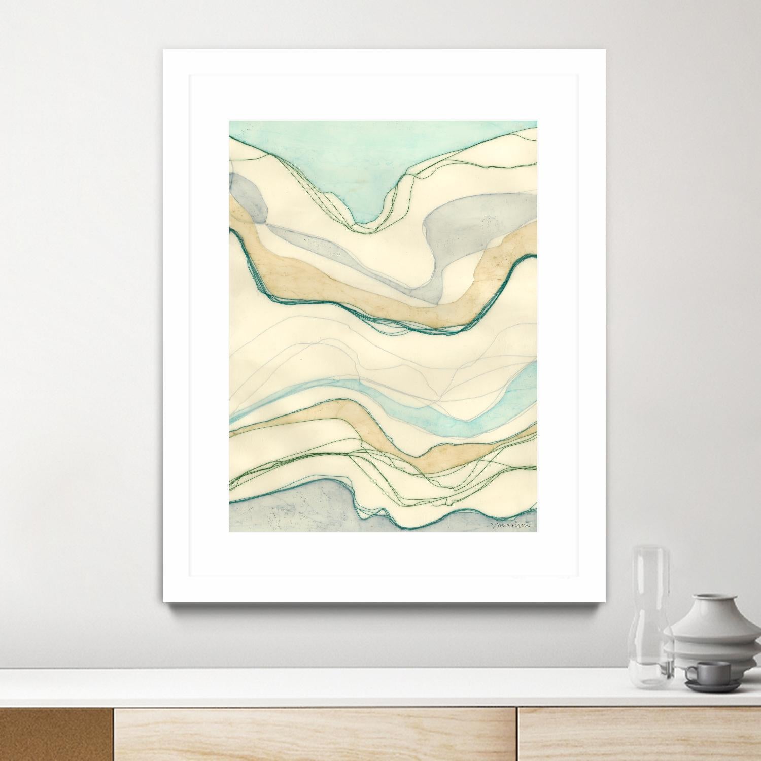 Ocean Cascade I by Vanna Lam on GIANT ART - green abstract