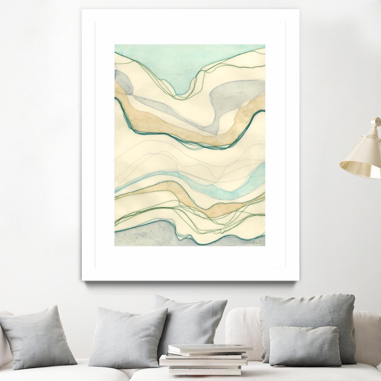 Ocean Cascade I by Vanna Lam on GIANT ART - green abstract