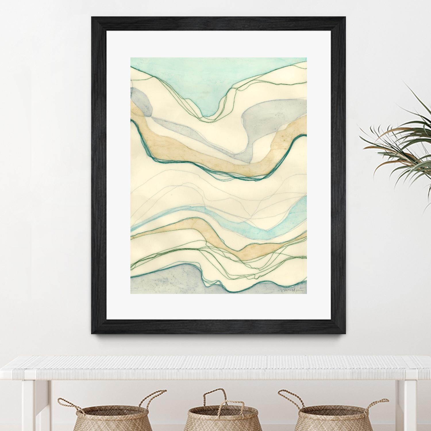 Ocean Cascade I by Vanna Lam on GIANT ART - green abstract