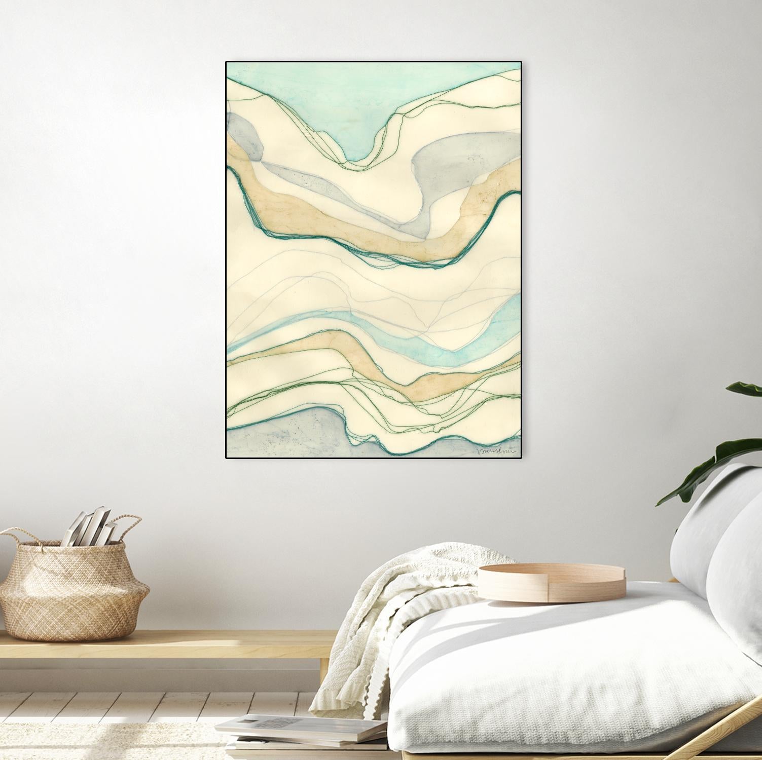 Ocean Cascade I by Vanna Lam on GIANT ART - green abstract