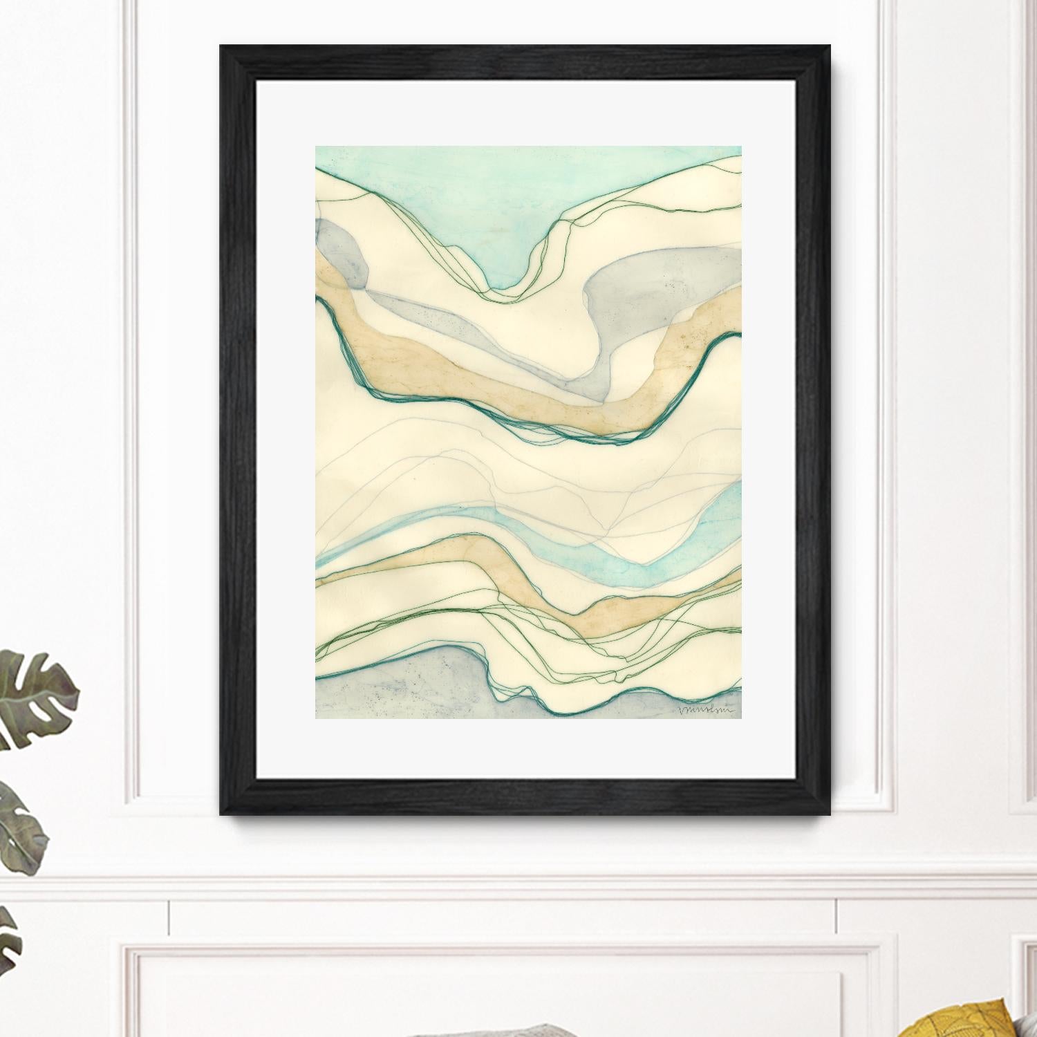 Ocean Cascade I by Vanna Lam on GIANT ART - green abstract