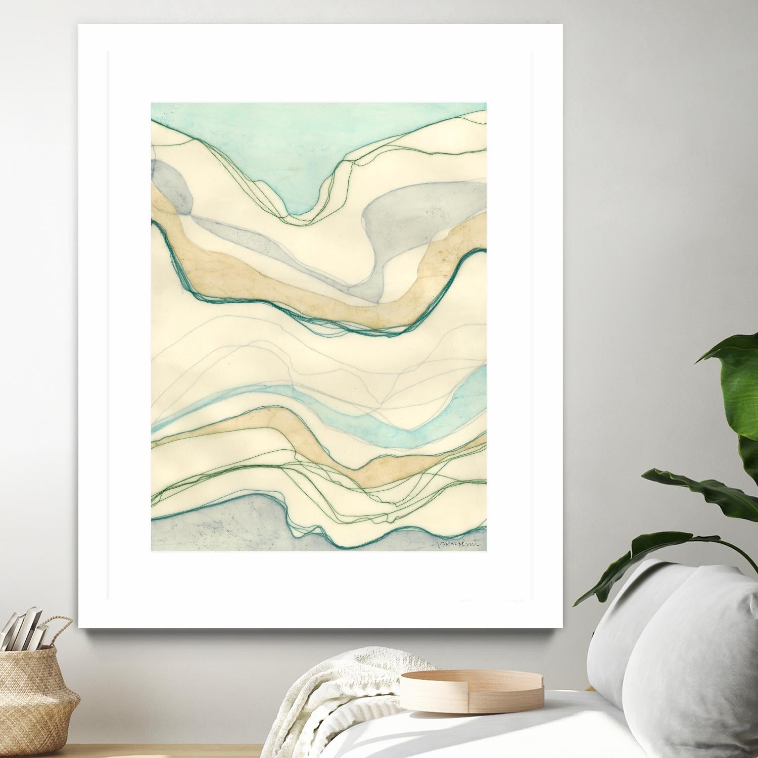 Ocean Cascade I by Vanna Lam on GIANT ART - green abstract