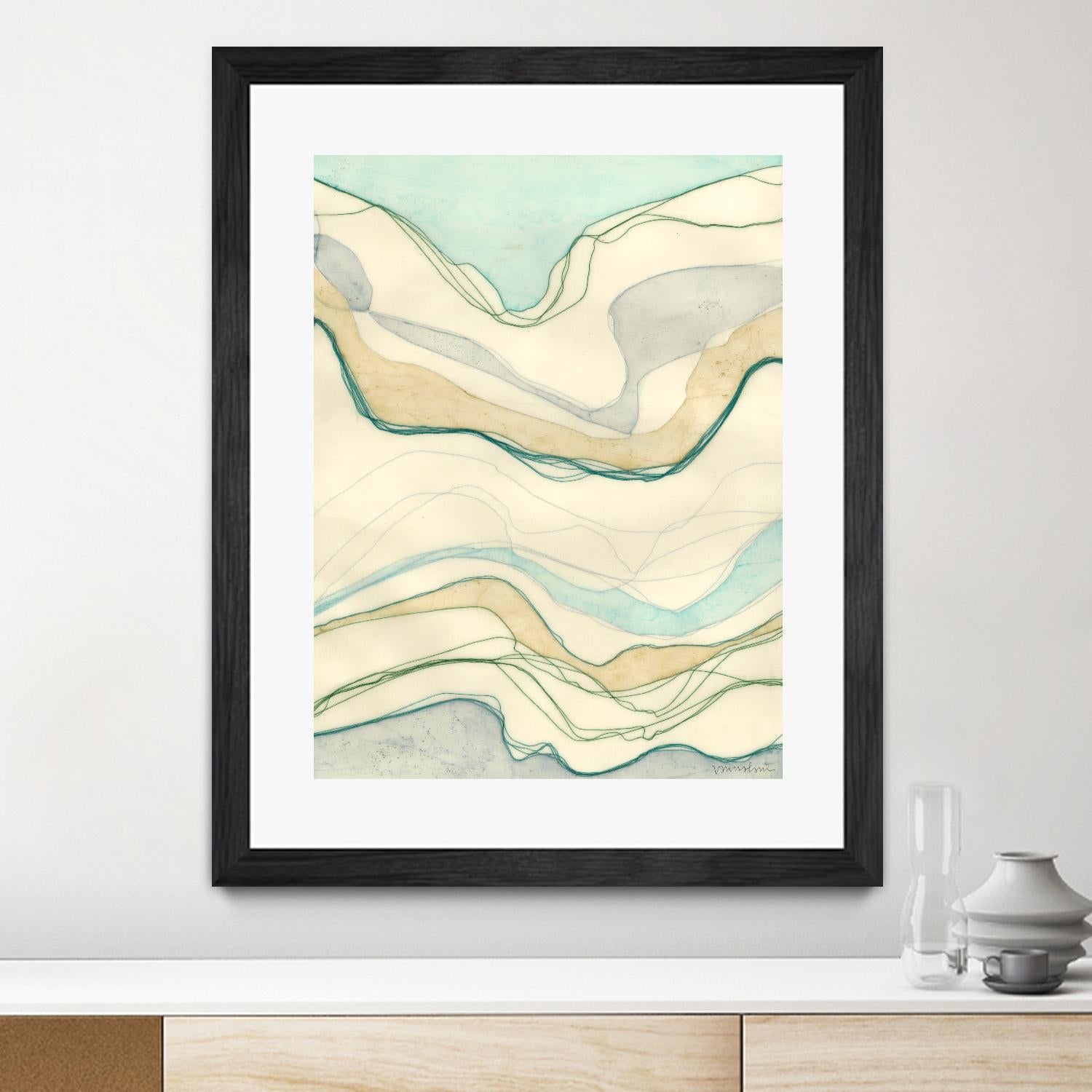 Ocean Cascade I by Vanna Lam on GIANT ART - green abstract