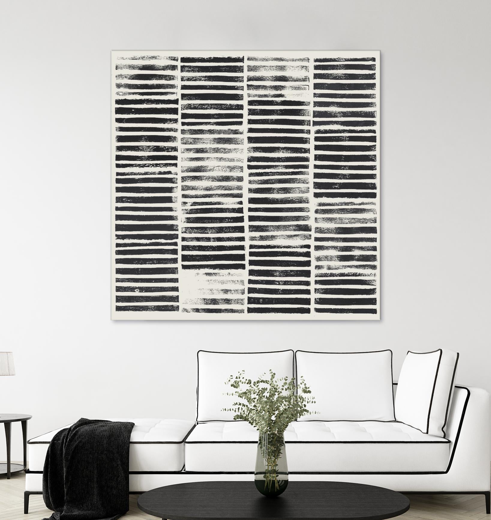 Stripe Block Prints I by Grace Popp on GIANT ART - black abstract
