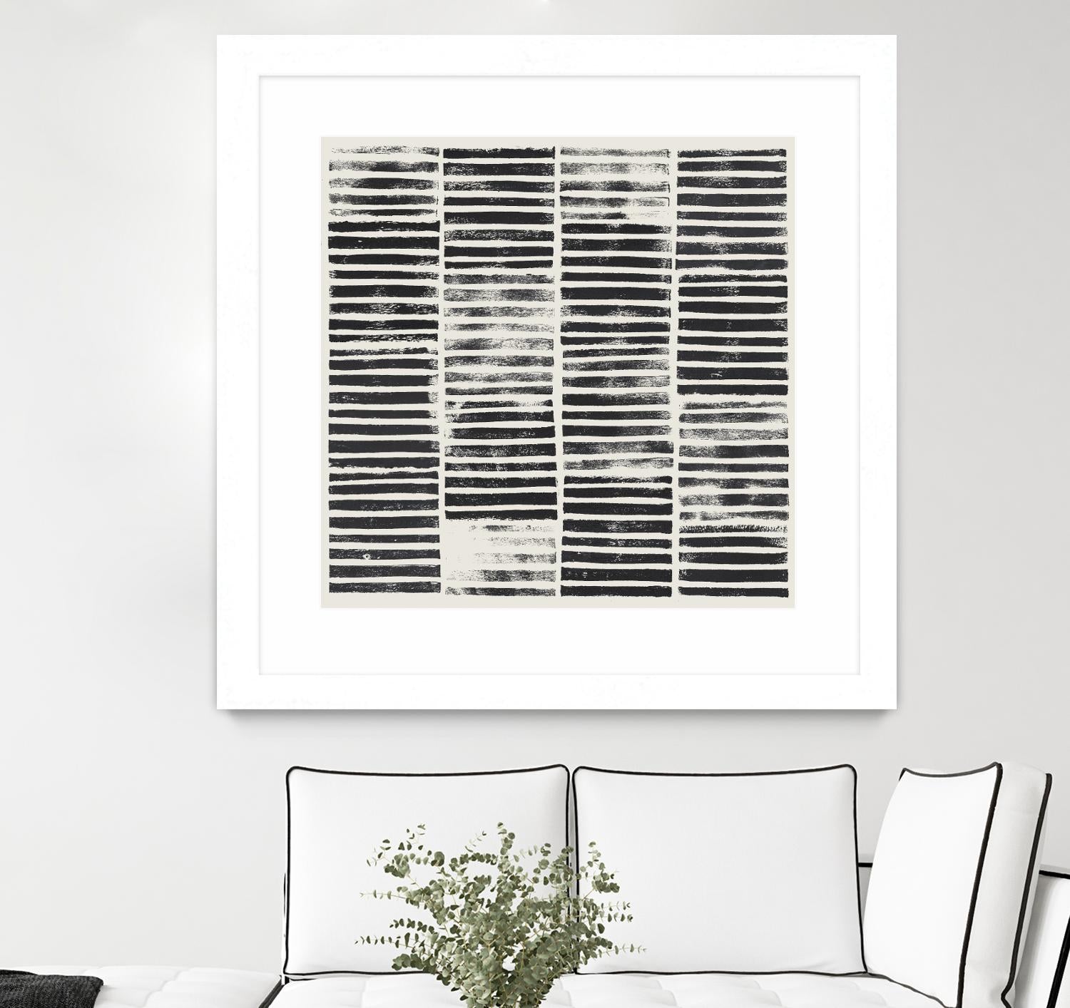 Stripe Block Prints I by Grace Popp on GIANT ART - black abstract