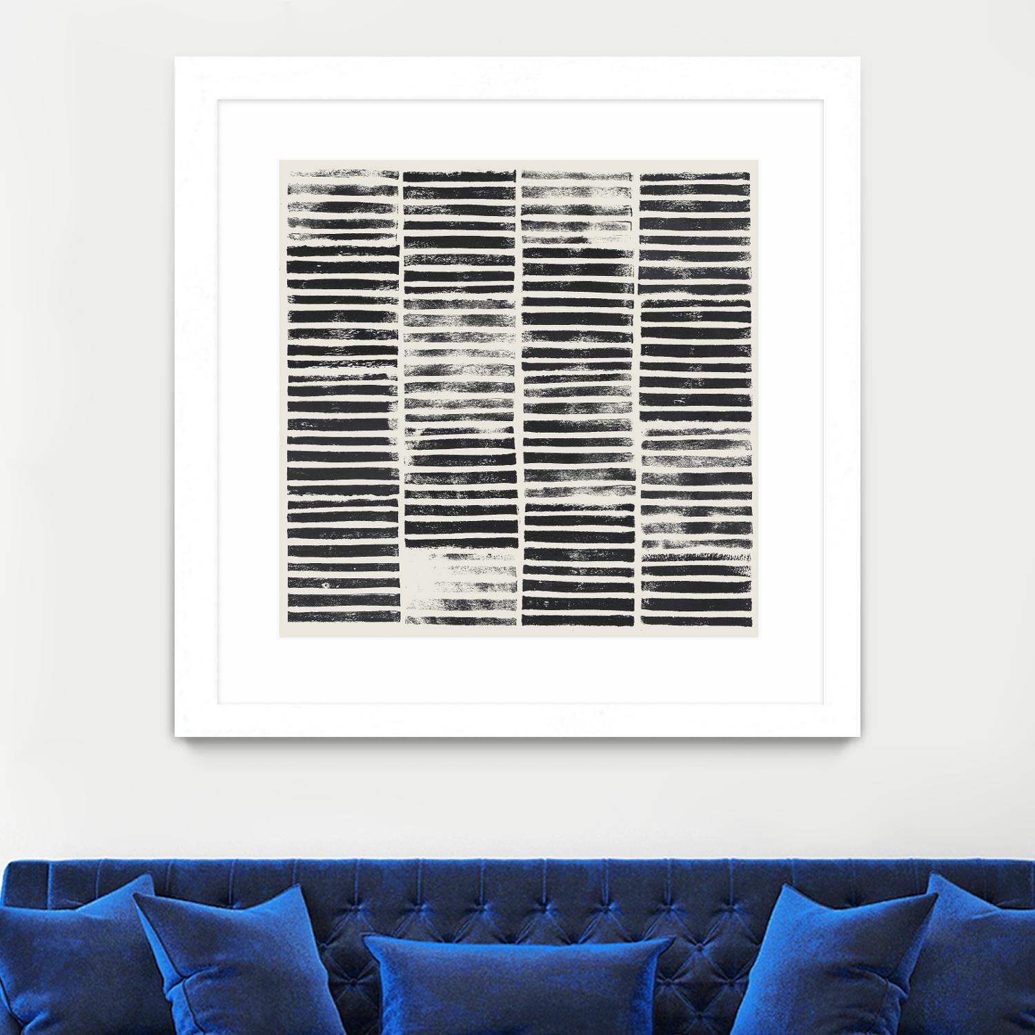 Stripe Block Prints I by Grace Popp on GIANT ART - black abstract