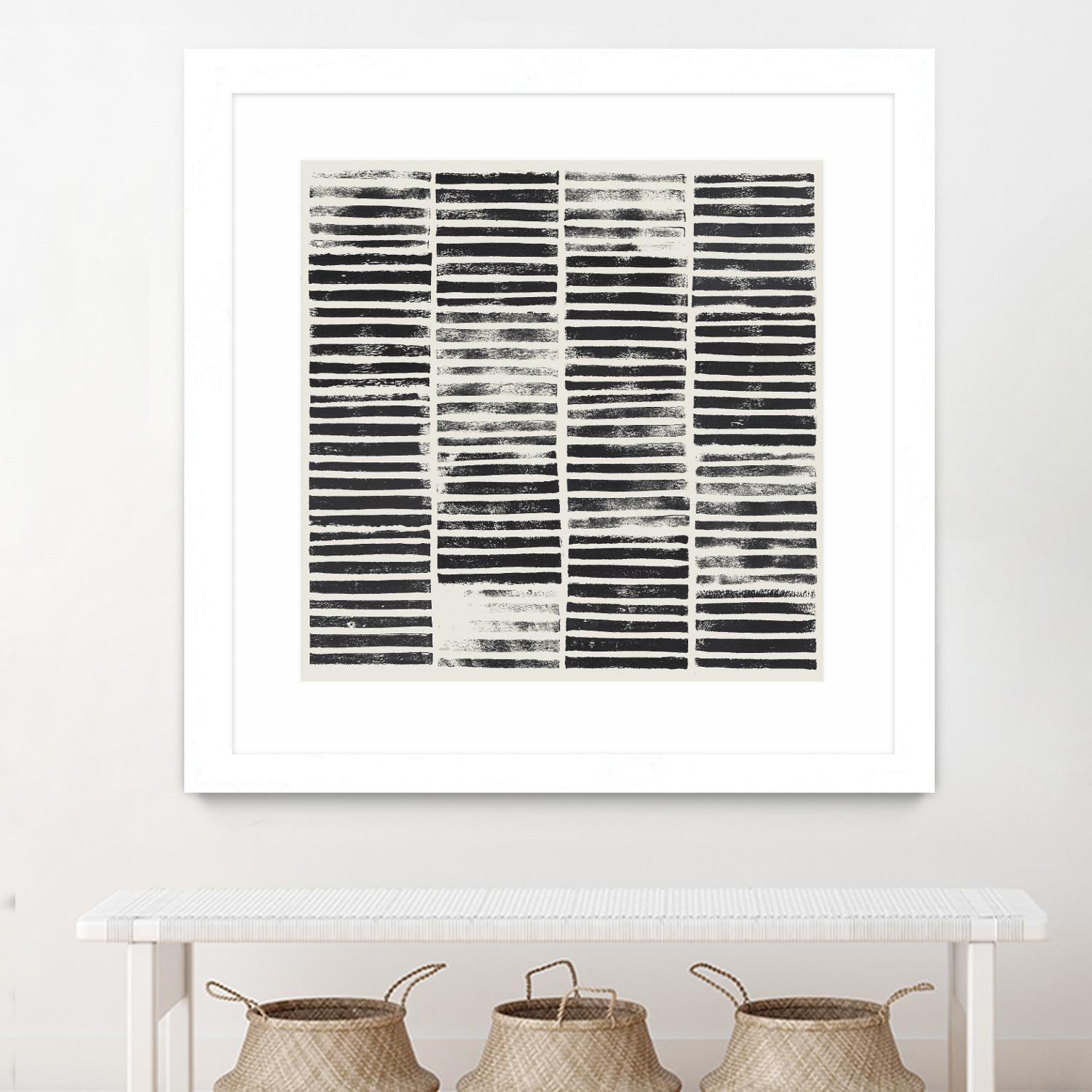Stripe Block Prints I by Grace Popp on GIANT ART - black abstract