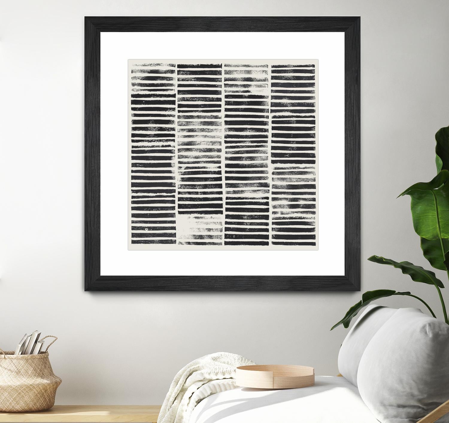 Stripe Block Prints I by Grace Popp on GIANT ART - black abstract