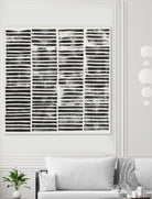 Stripe Block Prints II by Grace Popp on GIANT ART - black abstract