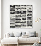 Stripe Block Prints II by Grace Popp on GIANT ART - black abstract