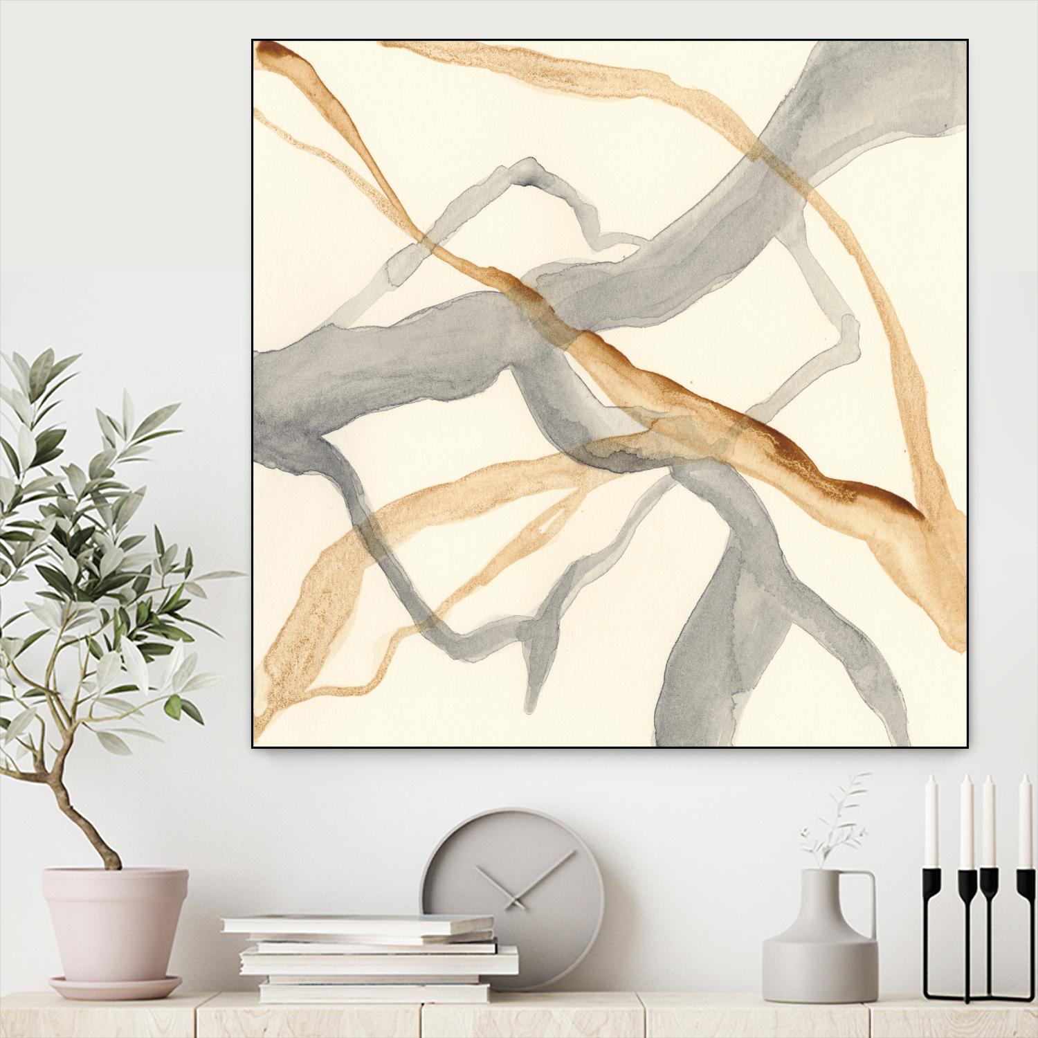 Rivulets II by Ren�e W. Stramel on GIANT ART - brown abstract