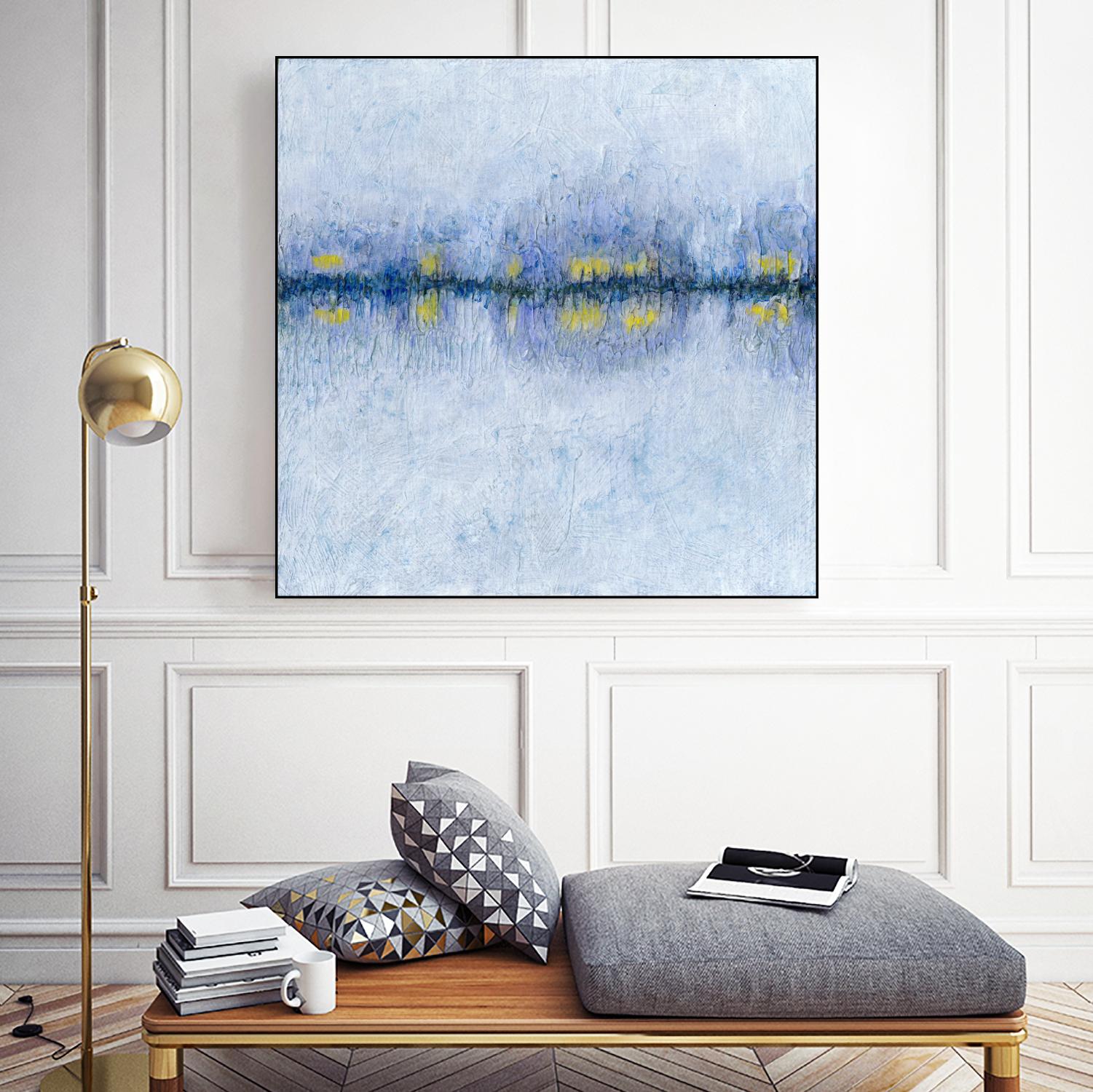 Across the Way I by Ren�e W. Stramel on GIANT ART - blue abstract