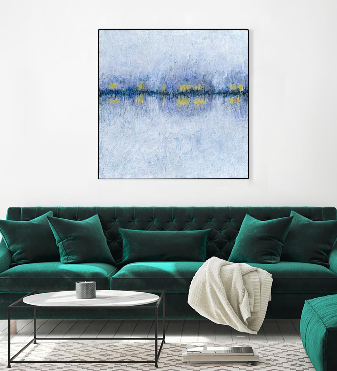 Across the Way I by Ren�e W. Stramel on GIANT ART - blue abstract