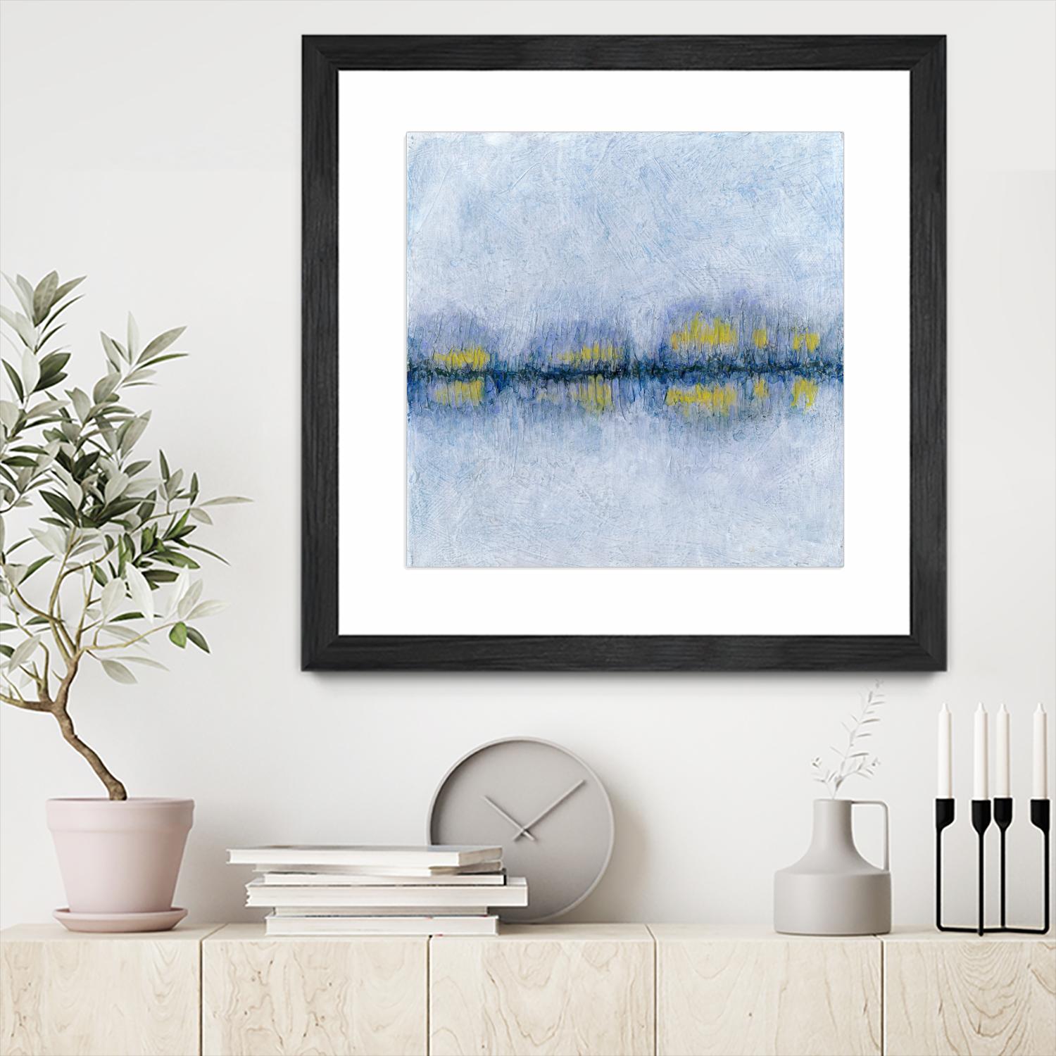 Across the Way II by Ren�e W. Stramel on GIANT ART - blue abstract