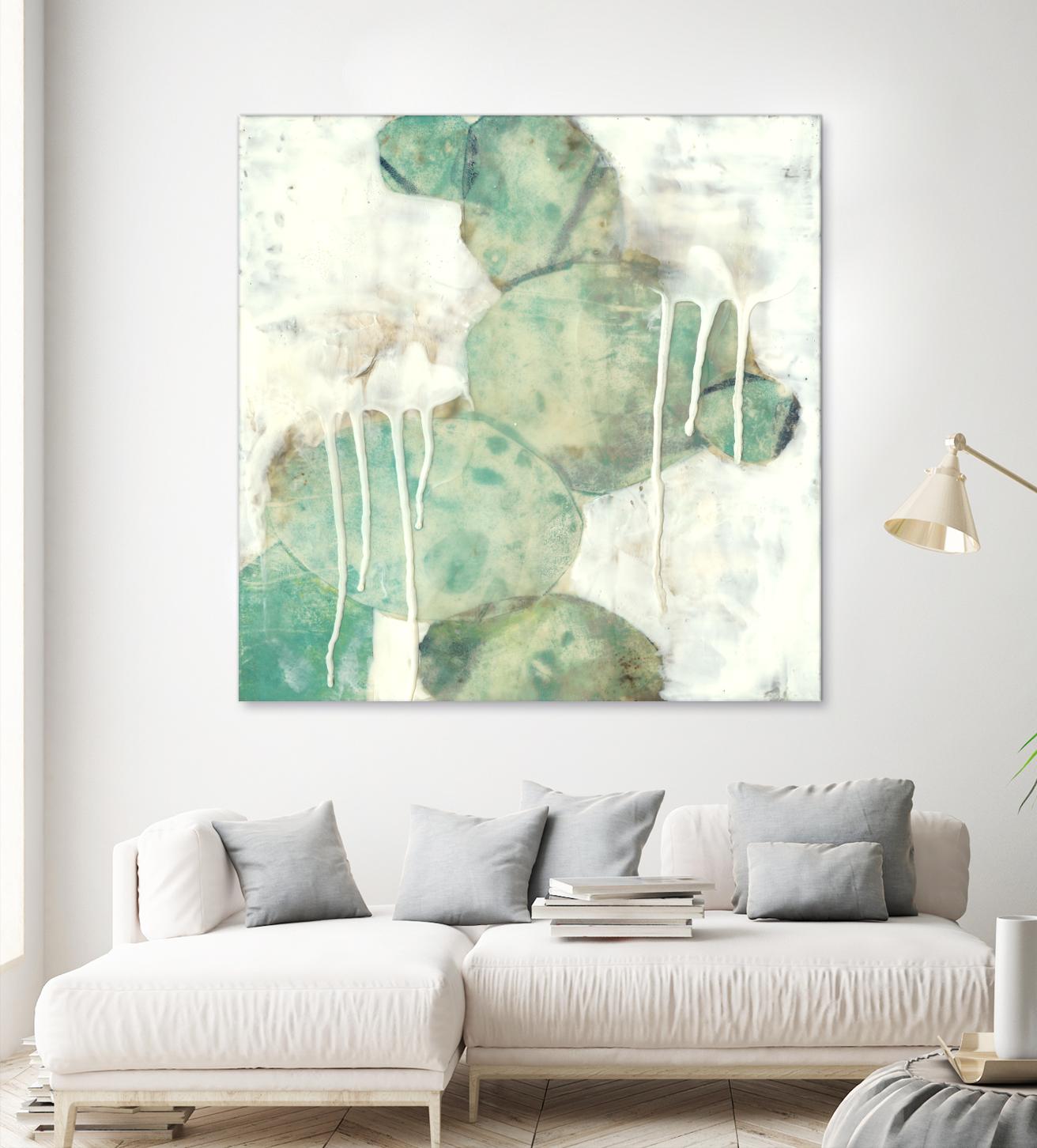 Riverbed I by Jennifer Goldberger on GIANT ART - green abstract