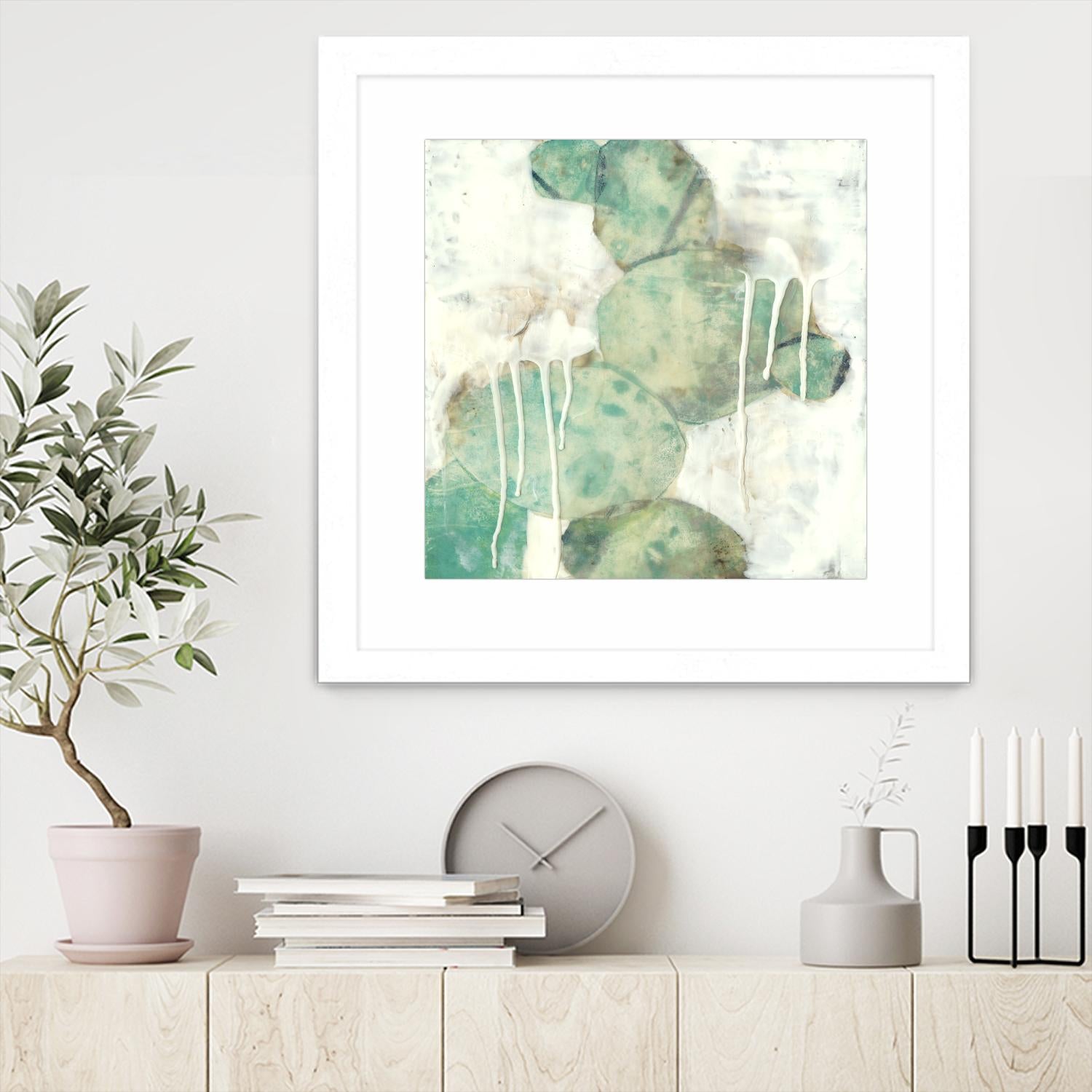 Riverbed I by Jennifer Goldberger on GIANT ART - green abstract