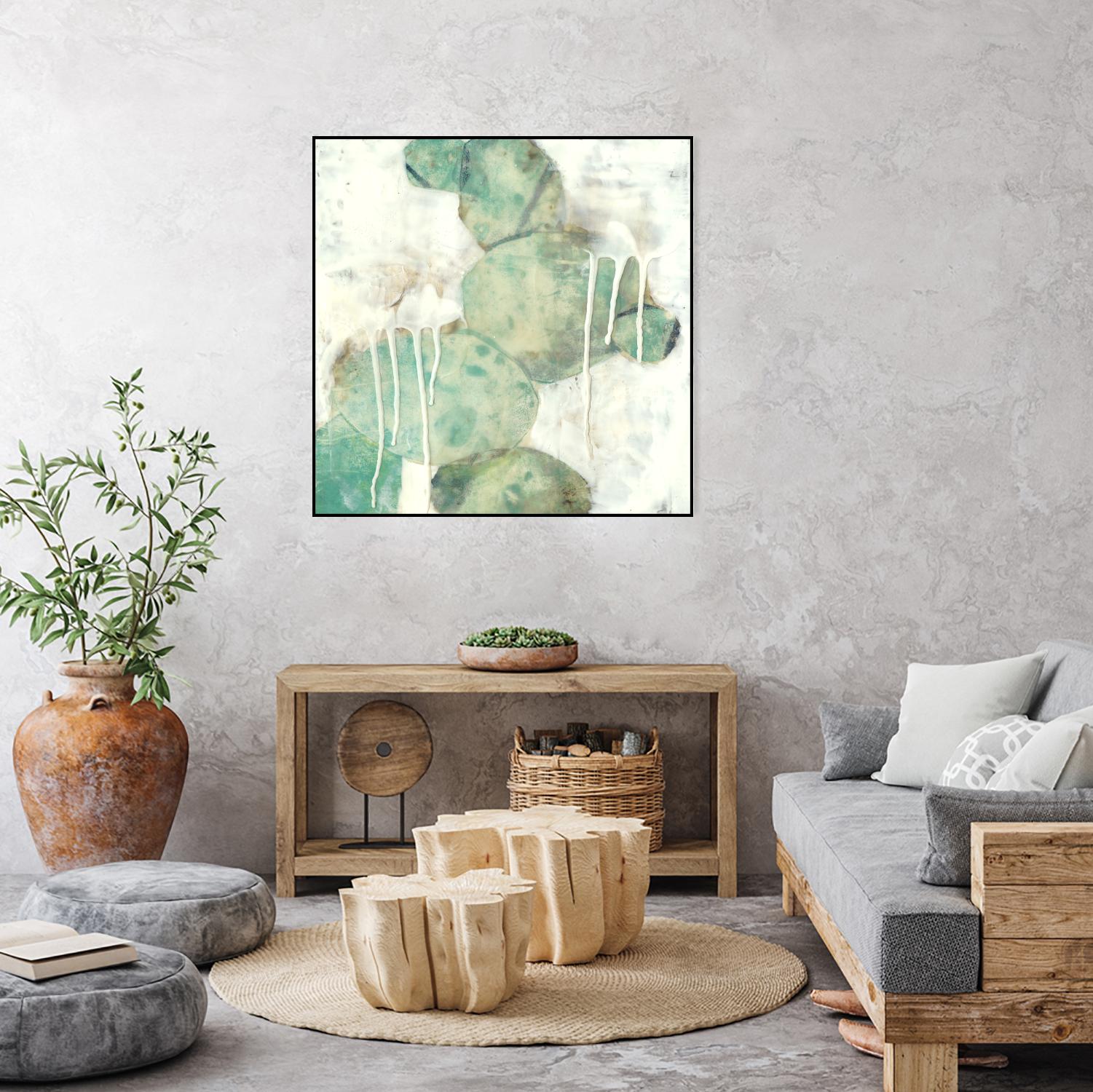 Riverbed I by Jennifer Goldberger on GIANT ART - green abstract