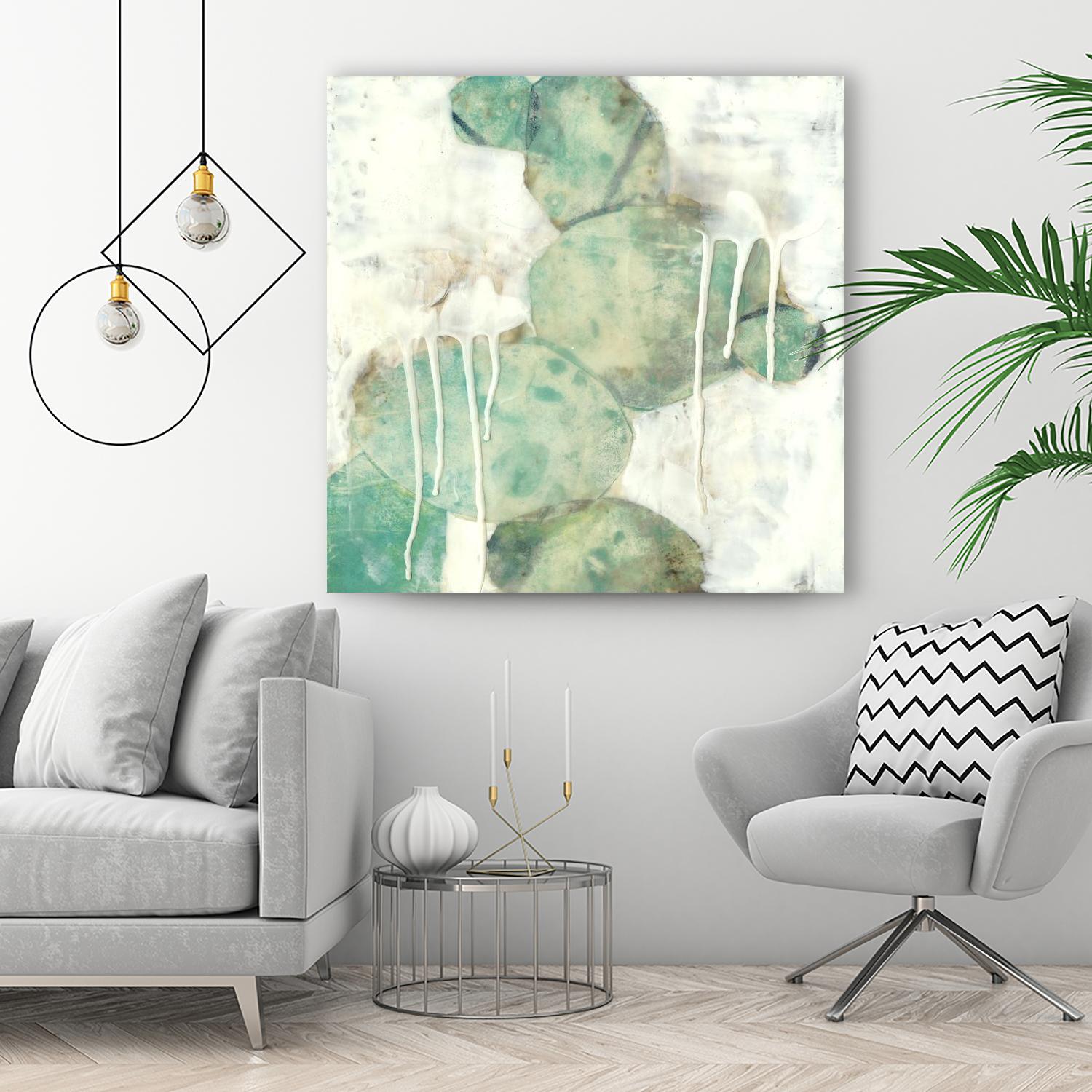 Riverbed I by Jennifer Goldberger on GIANT ART - green abstract