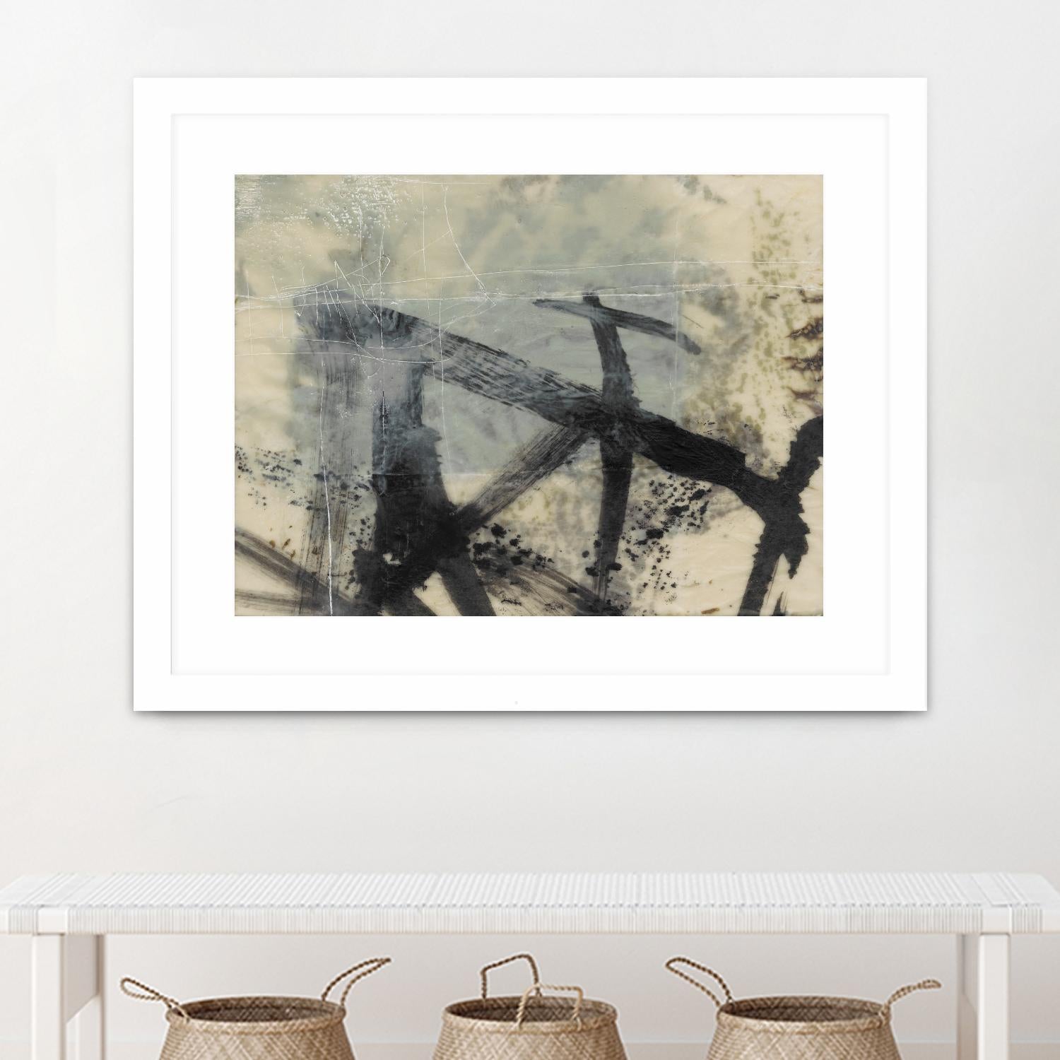Sumi-e and Wax I by Jennifer Goldberger on GIANT ART - abstract