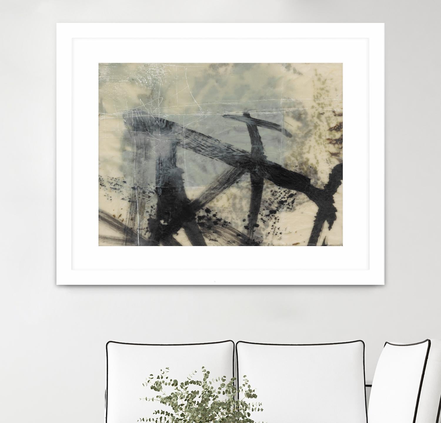 Sumi-e and Wax I by Jennifer Goldberger on GIANT ART - abstract