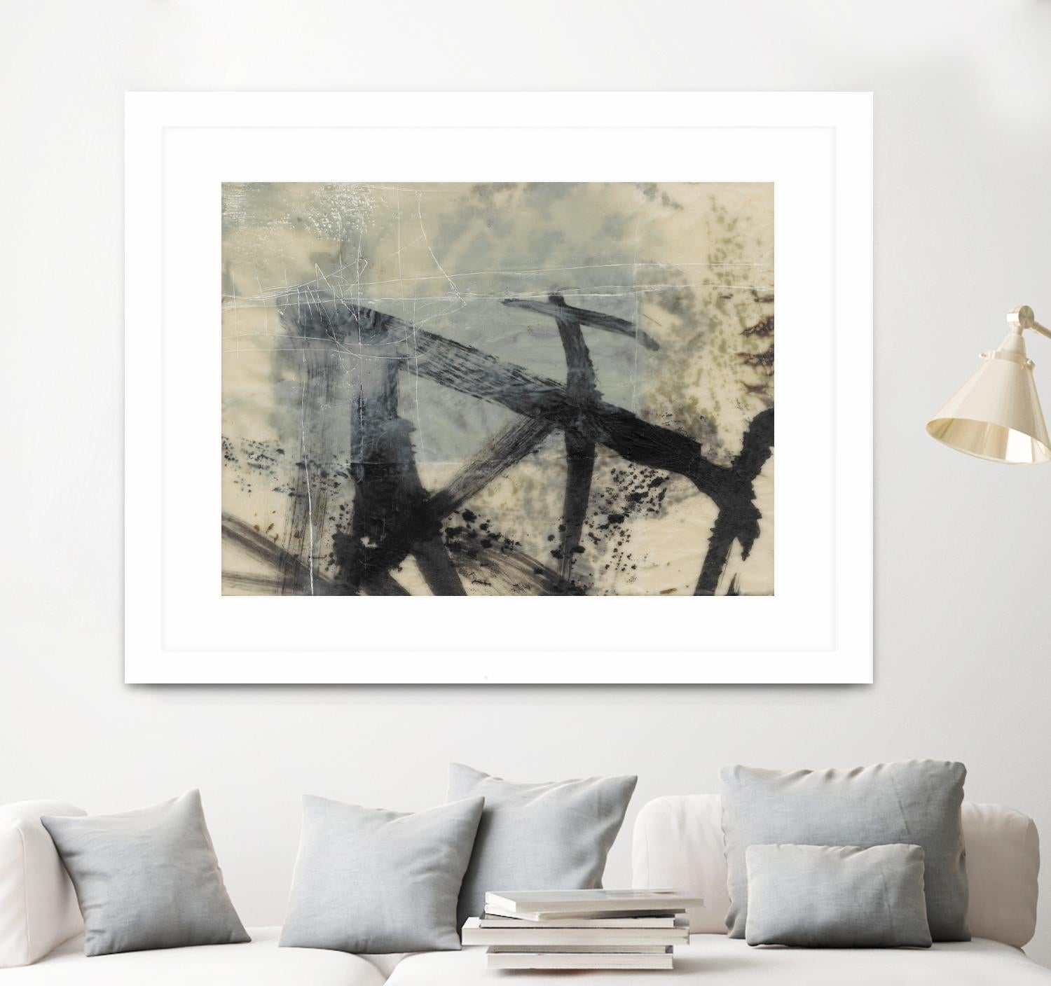 Sumi-e and Wax I by Jennifer Goldberger on GIANT ART - abstract