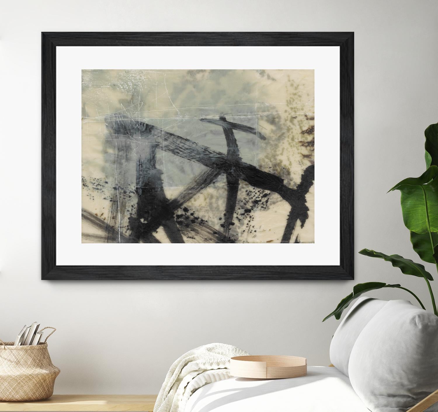 Sumi-e and Wax I by Jennifer Goldberger on GIANT ART - abstract