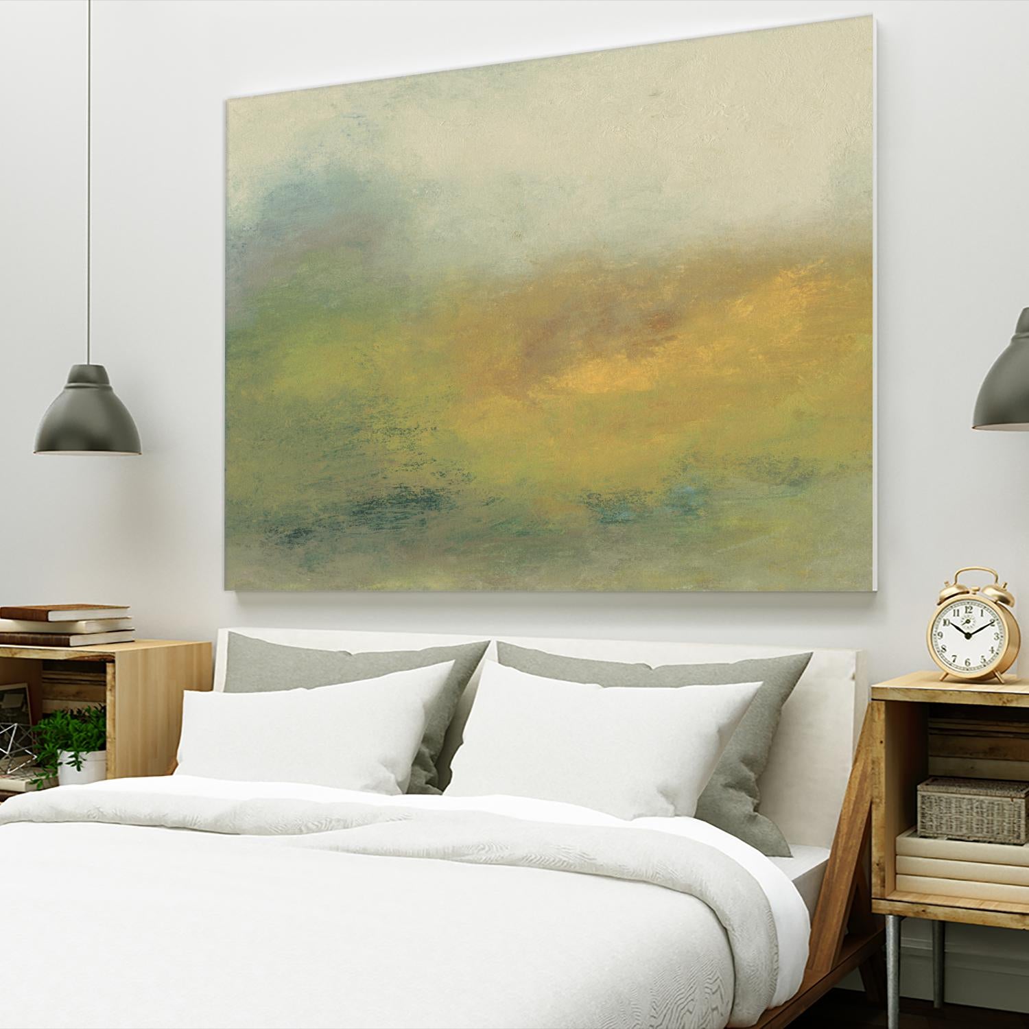 Hillside I by Sharon Gordon on GIANT ART - green sea scene