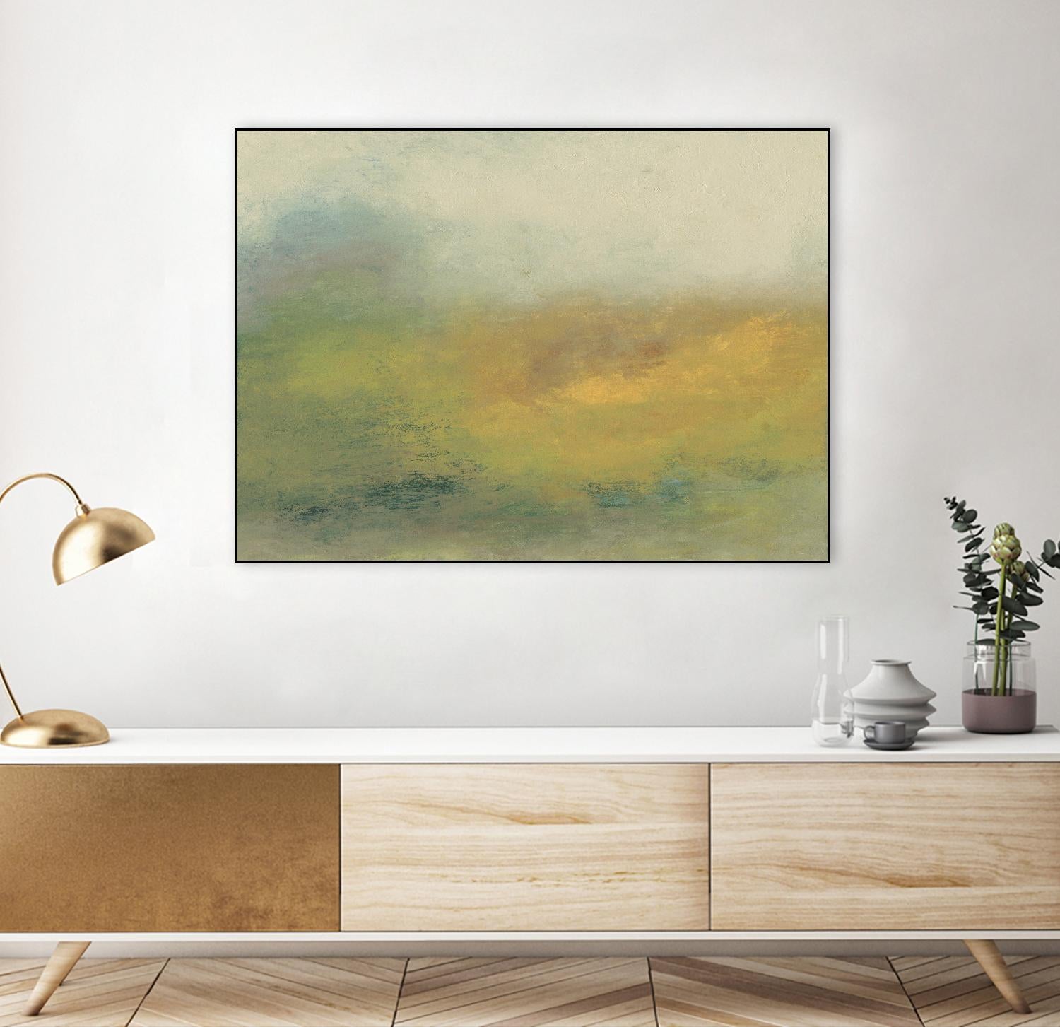 Hillside I by Sharon Gordon on GIANT ART - green sea scene