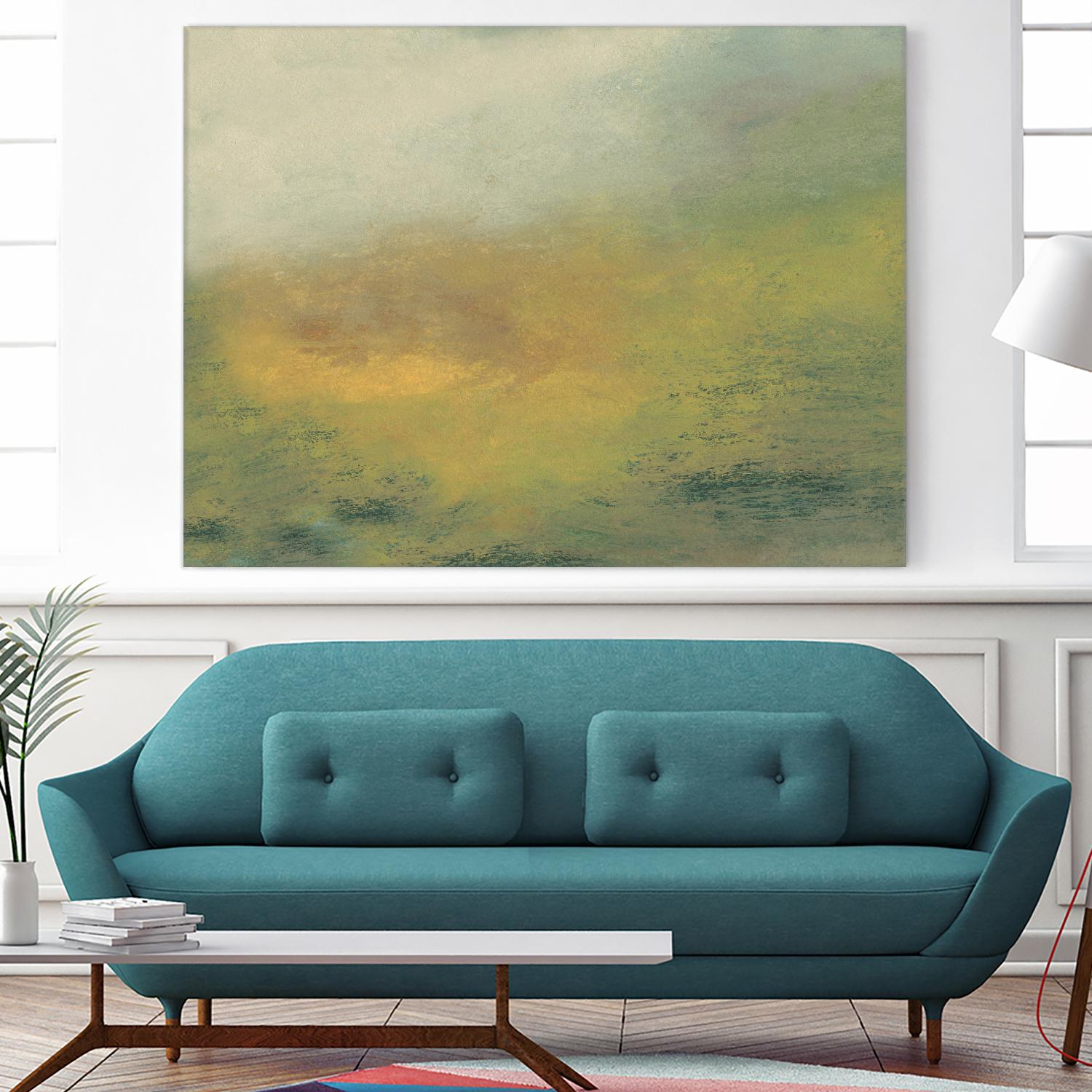 Hillside II by Sharon Gordon on GIANT ART - green sea scene