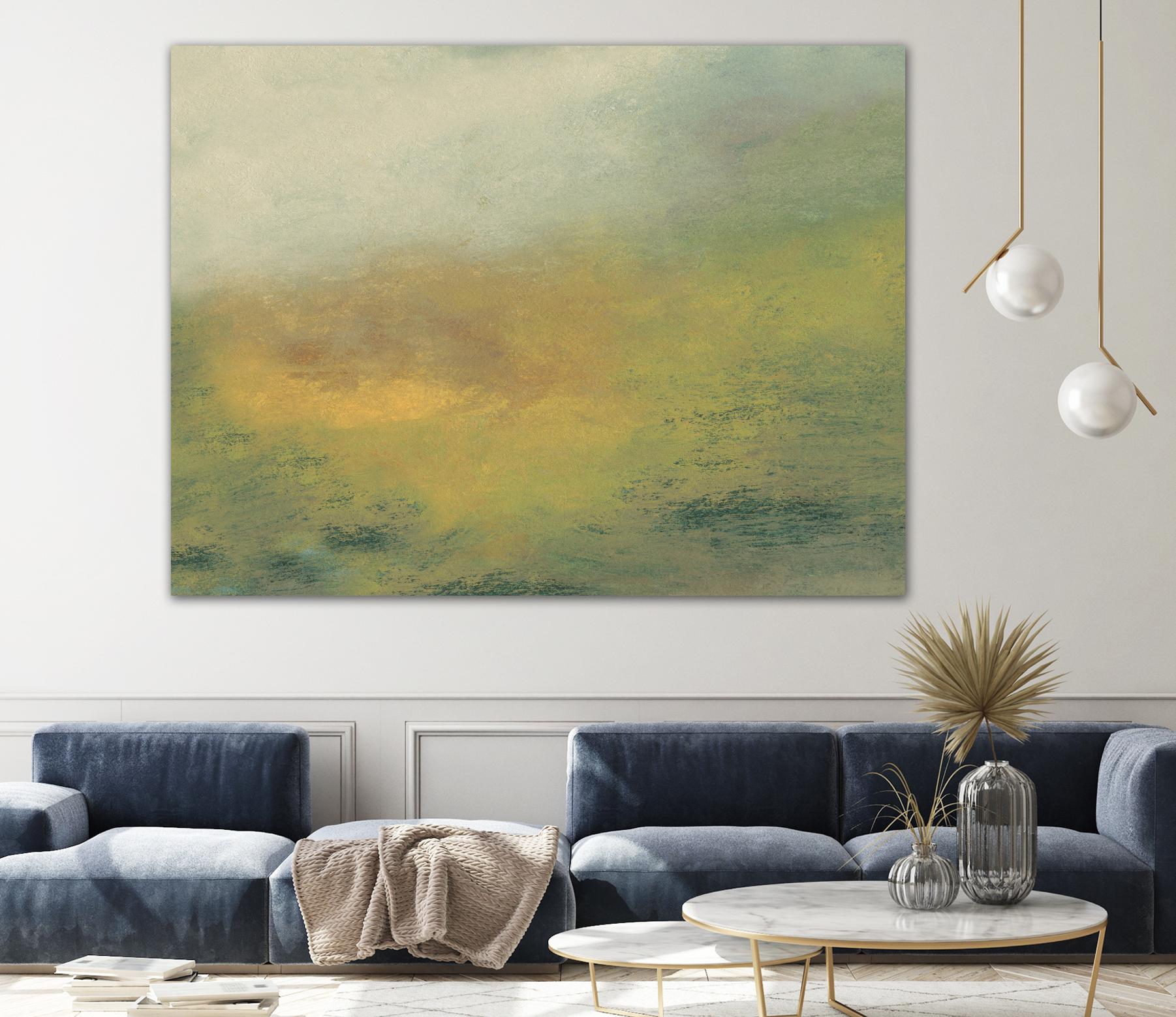 Hillside II by Sharon Gordon on GIANT ART - green sea scene