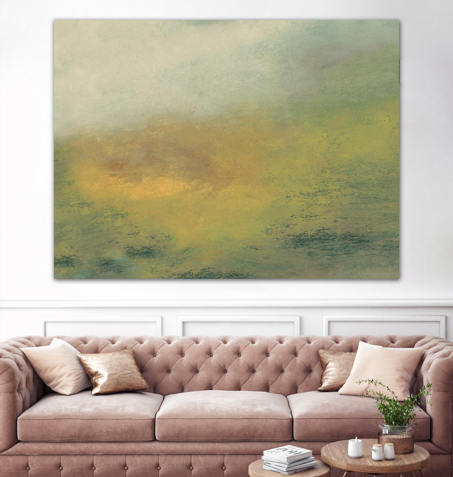 Hillside II by Sharon Gordon on GIANT ART - green sea scene