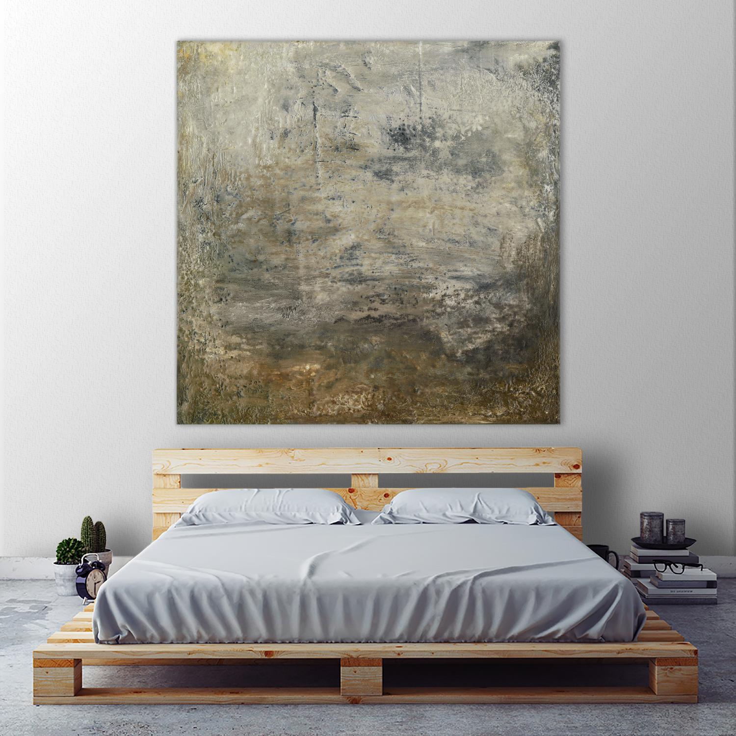 Quiet Marsh I by Sharon Gordon on GIANT ART - brown abstract