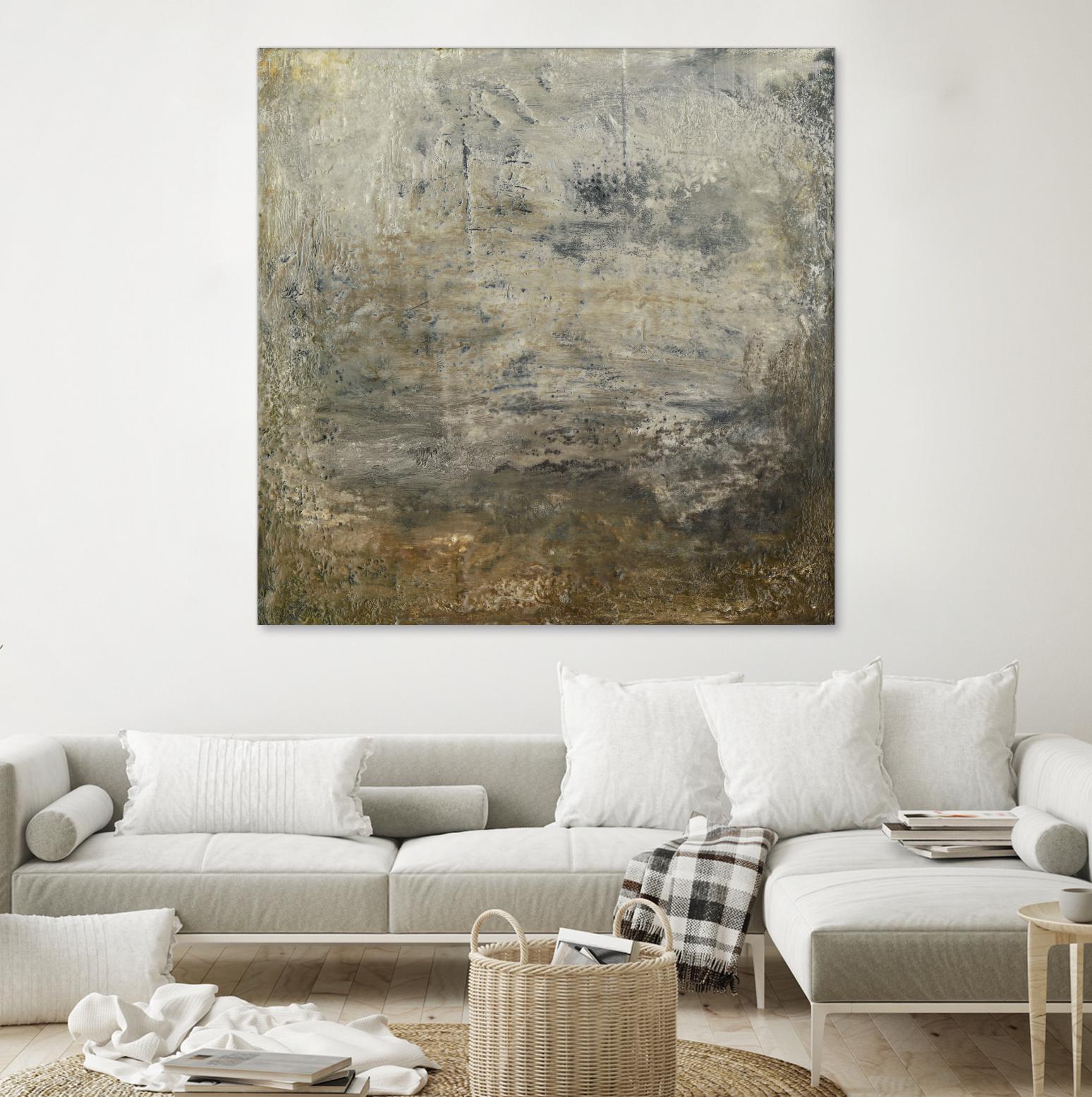 Quiet Marsh I by Sharon Gordon on GIANT ART - brown abstract