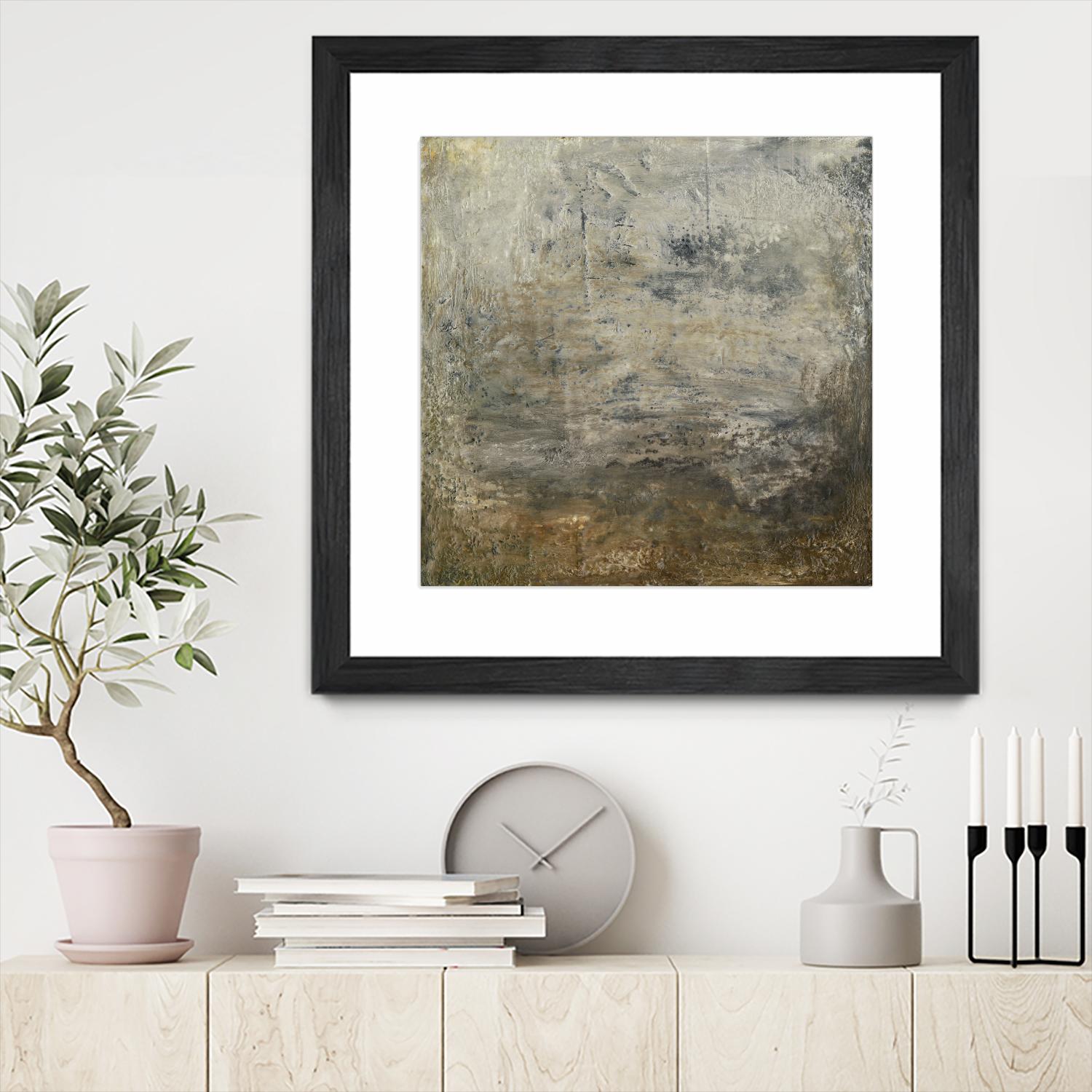 Quiet Marsh I by Sharon Gordon on GIANT ART - brown abstract
