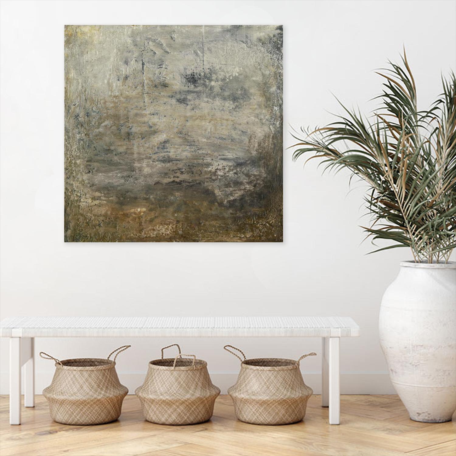 Quiet Marsh I by Sharon Gordon on GIANT ART - brown abstract