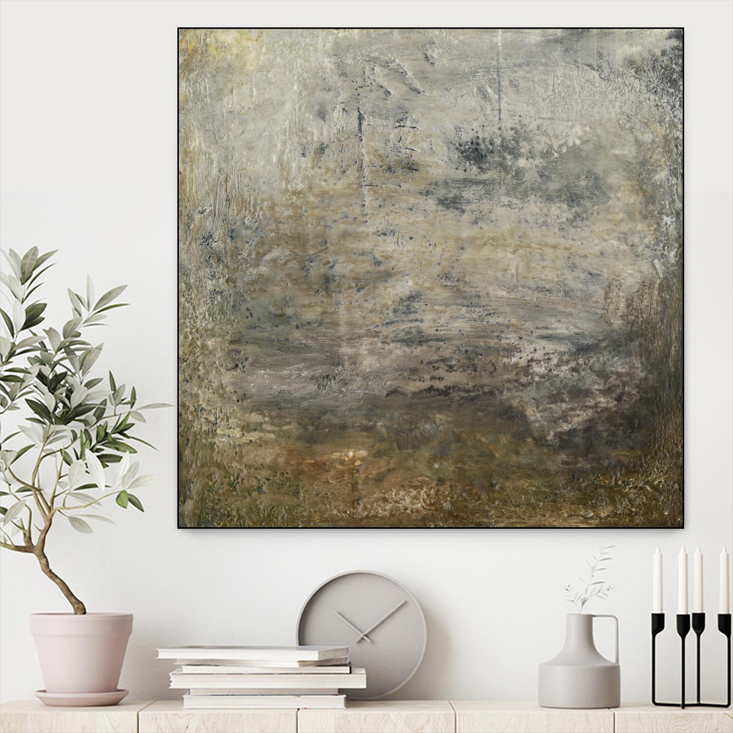 Quiet Marsh I by Sharon Gordon on GIANT ART - brown abstract
