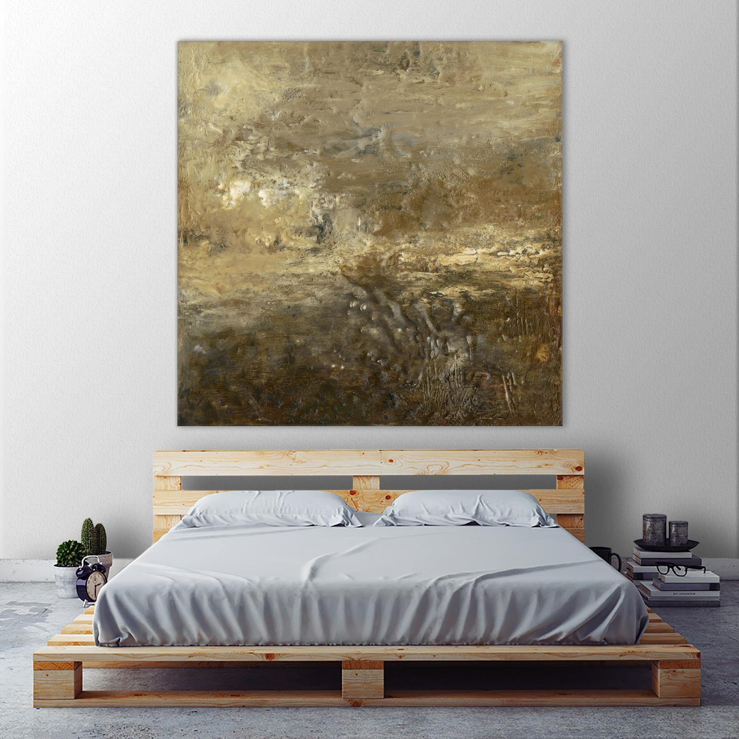 Quiet Marsh II by Sharon Gordon on GIANT ART - brown abstract