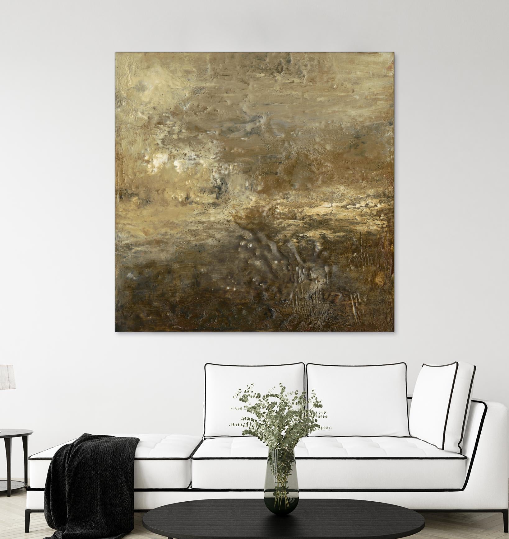 Quiet Marsh II by Sharon Gordon on GIANT ART - brown abstract