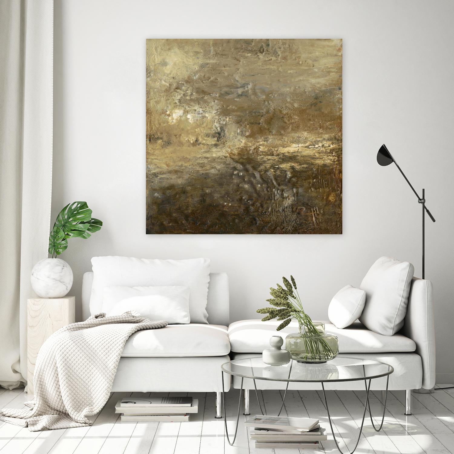 Quiet Marsh II by Sharon Gordon on GIANT ART - brown abstract