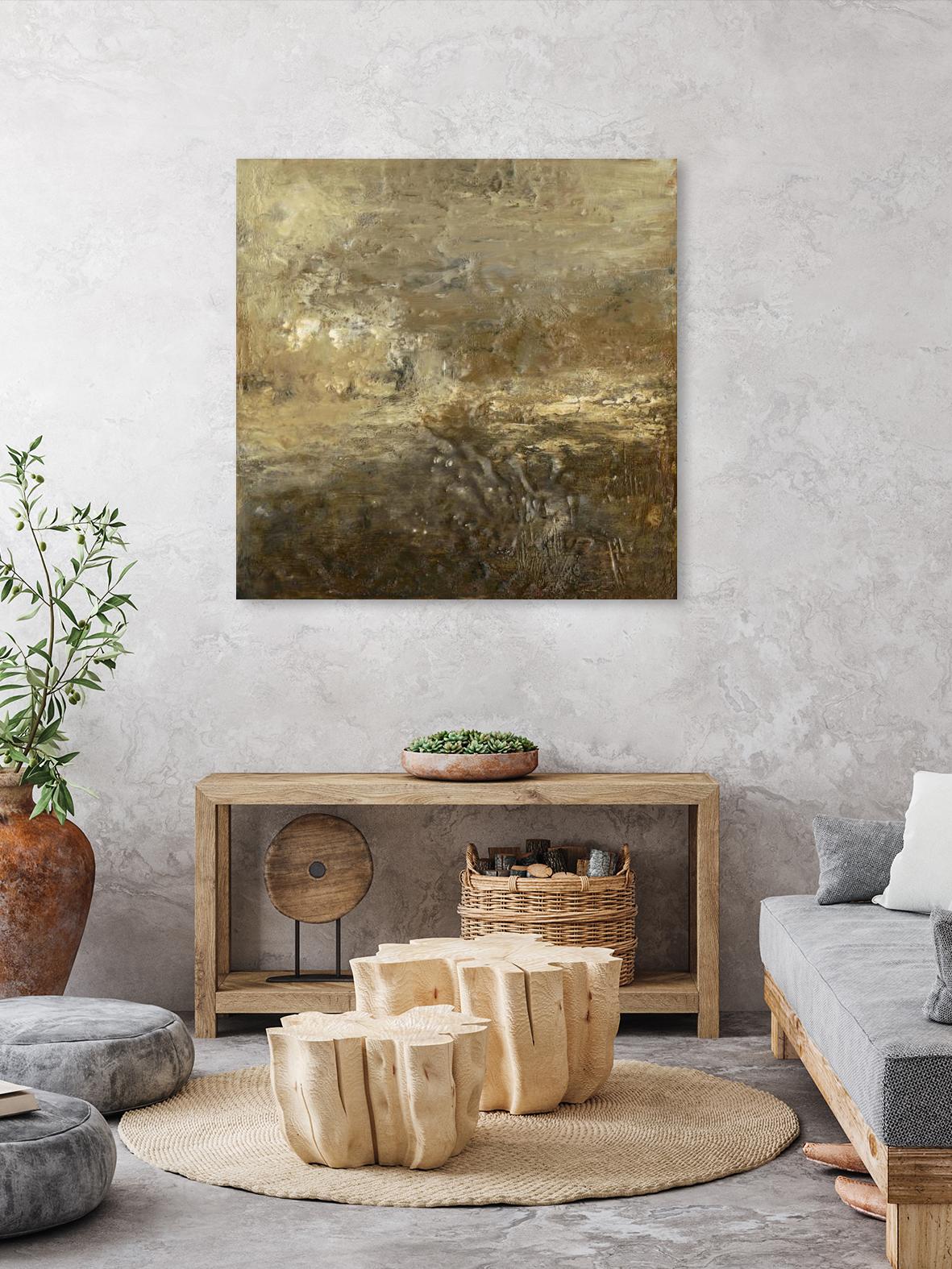 Quiet Marsh II by Sharon Gordon on GIANT ART - brown abstract