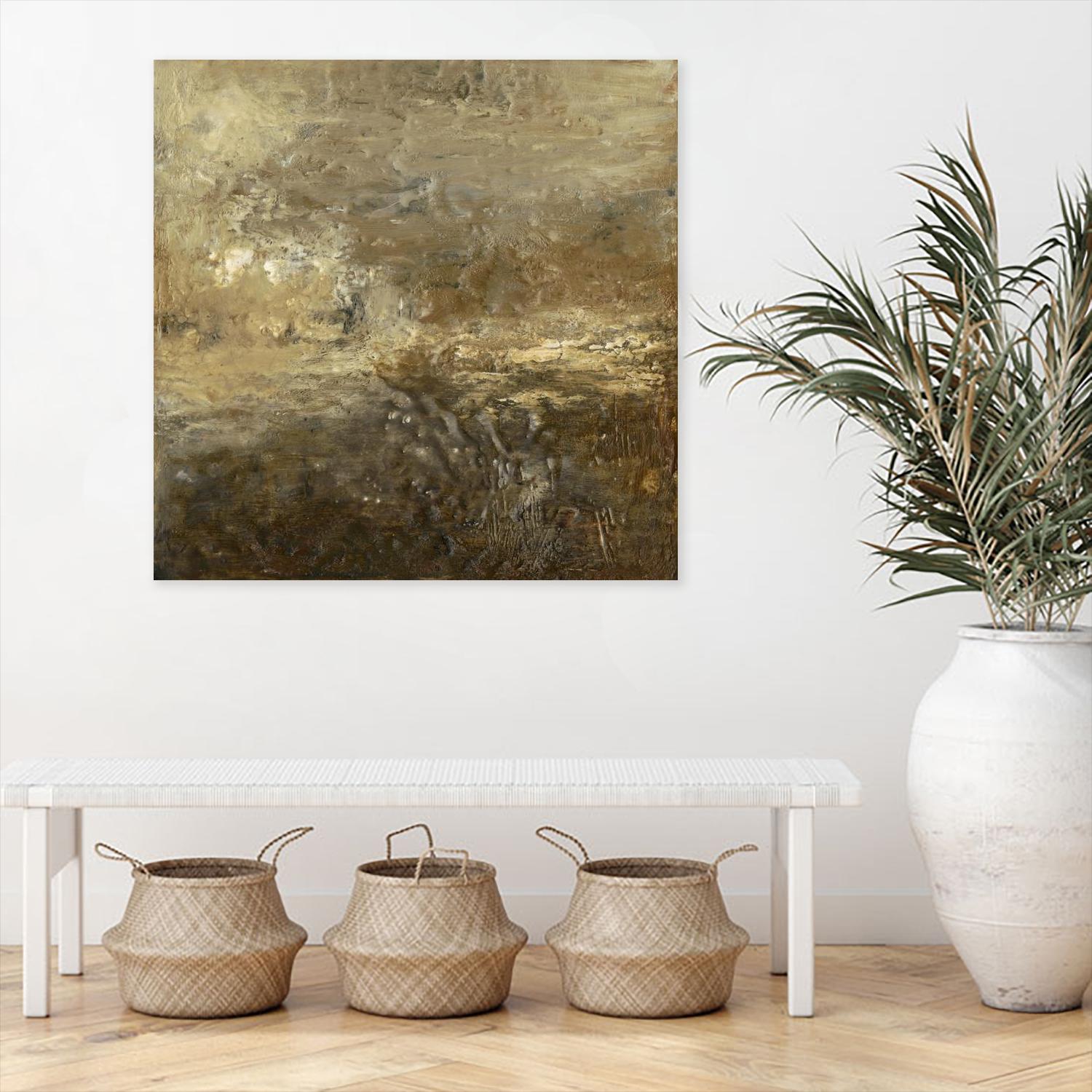 Quiet Marsh II by Sharon Gordon on GIANT ART - brown abstract